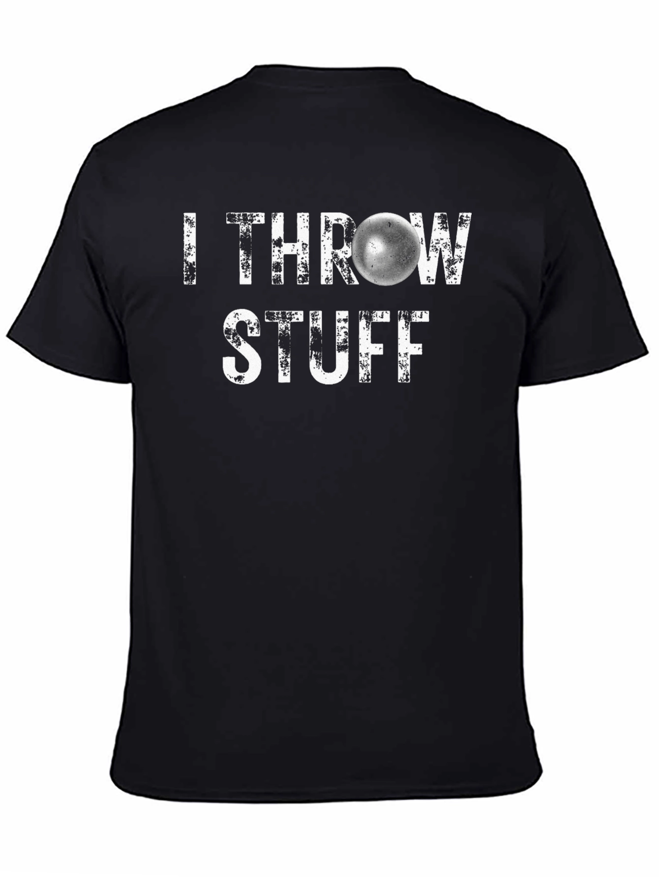 Black I Throw Stuff Graphic T-Shirt view 4
