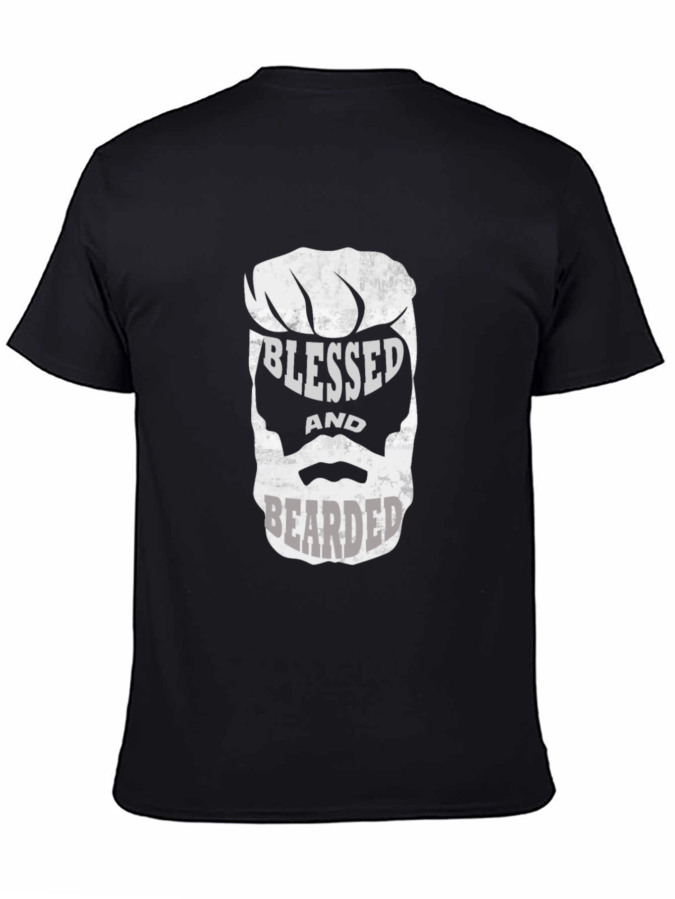 Black Blessed and Bearded Graphic T-Shirt view 4