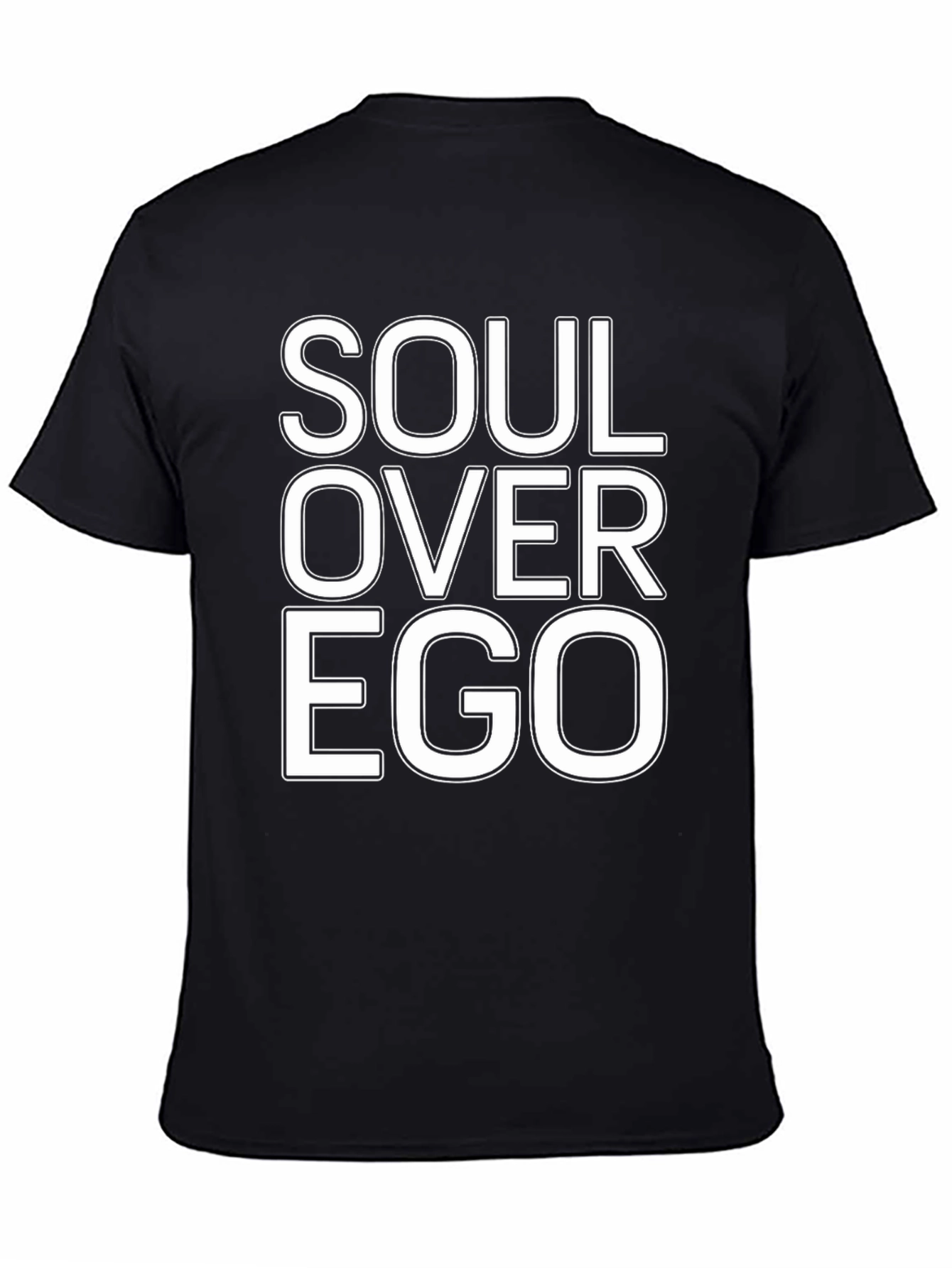 Black Soul Over Ego Black Graphic Tee view 4