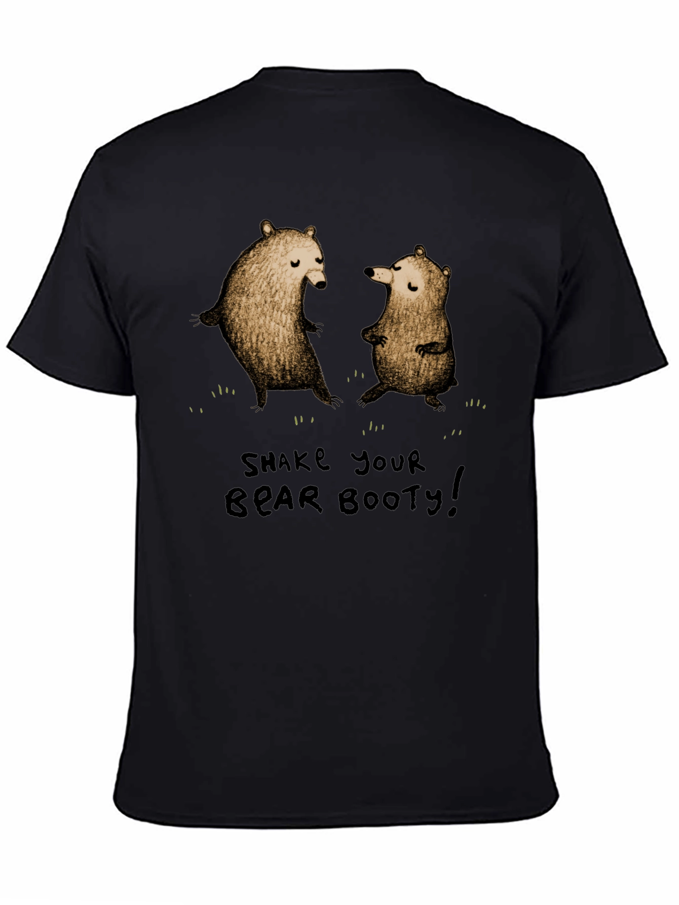 Black Shake Your Bear Booty Graphic Tee view 4