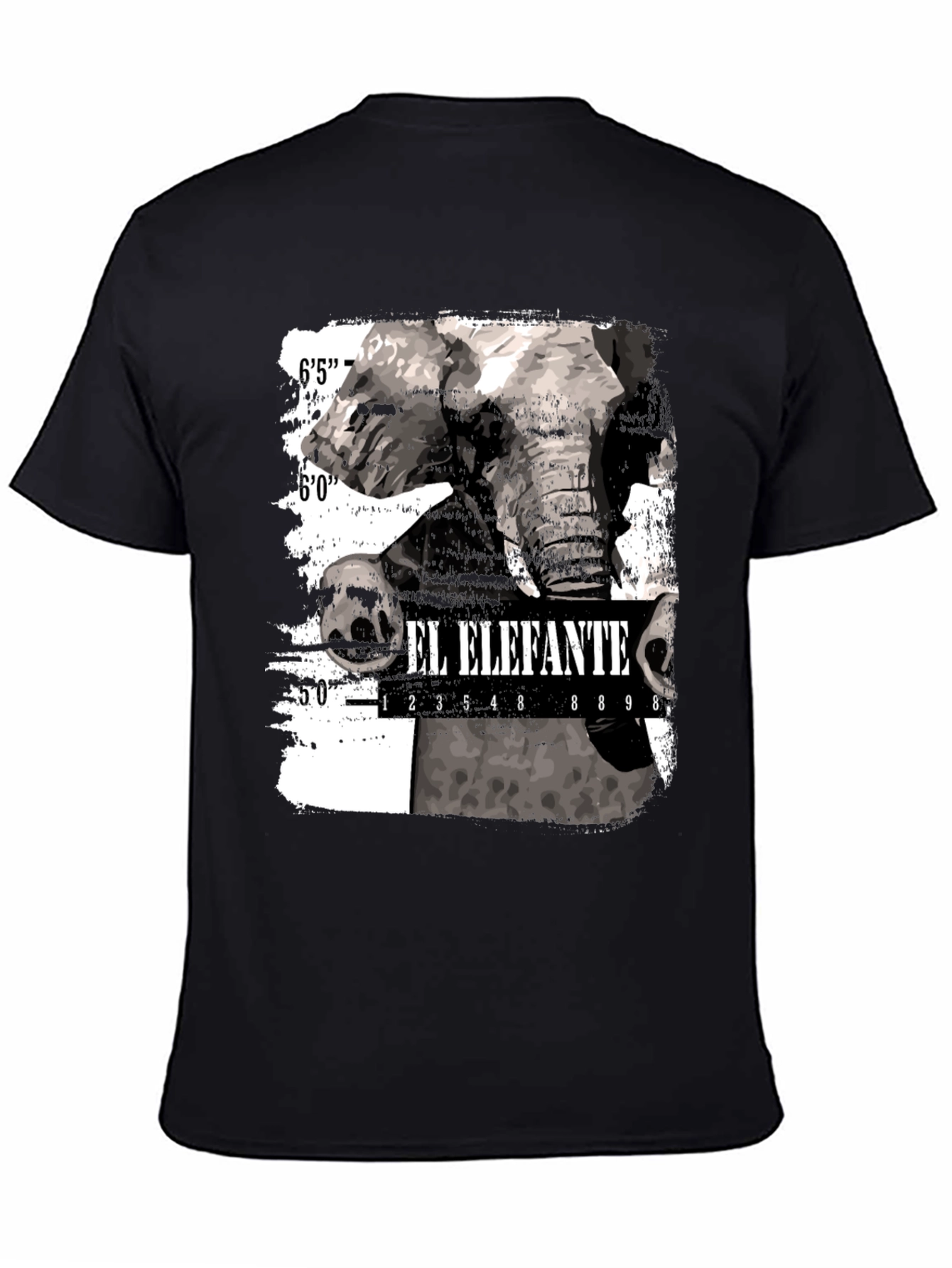 Black El Elefante Graphic Print T-Shirt view 4