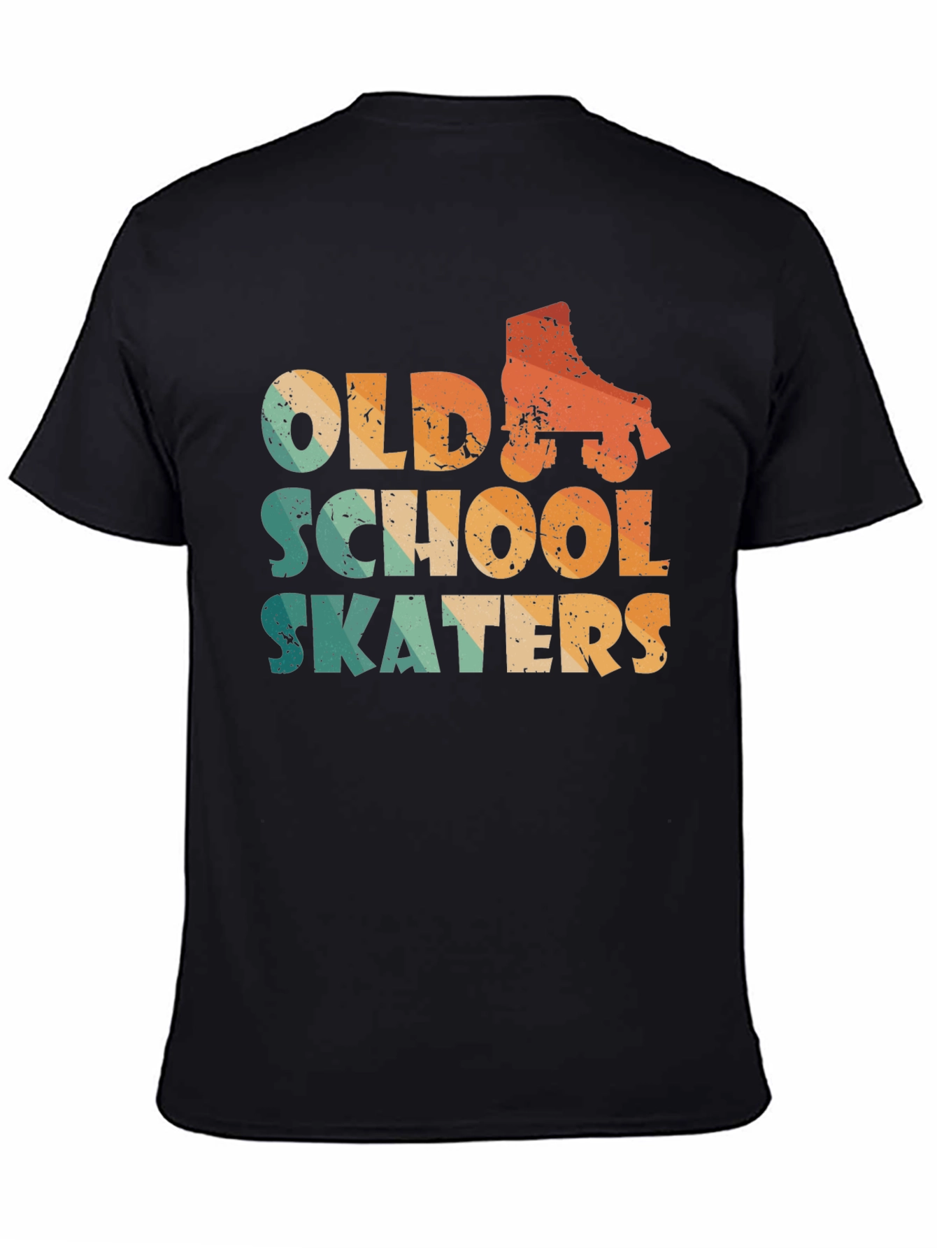 Black Vintage Old School Skaters T-Shirt view 4