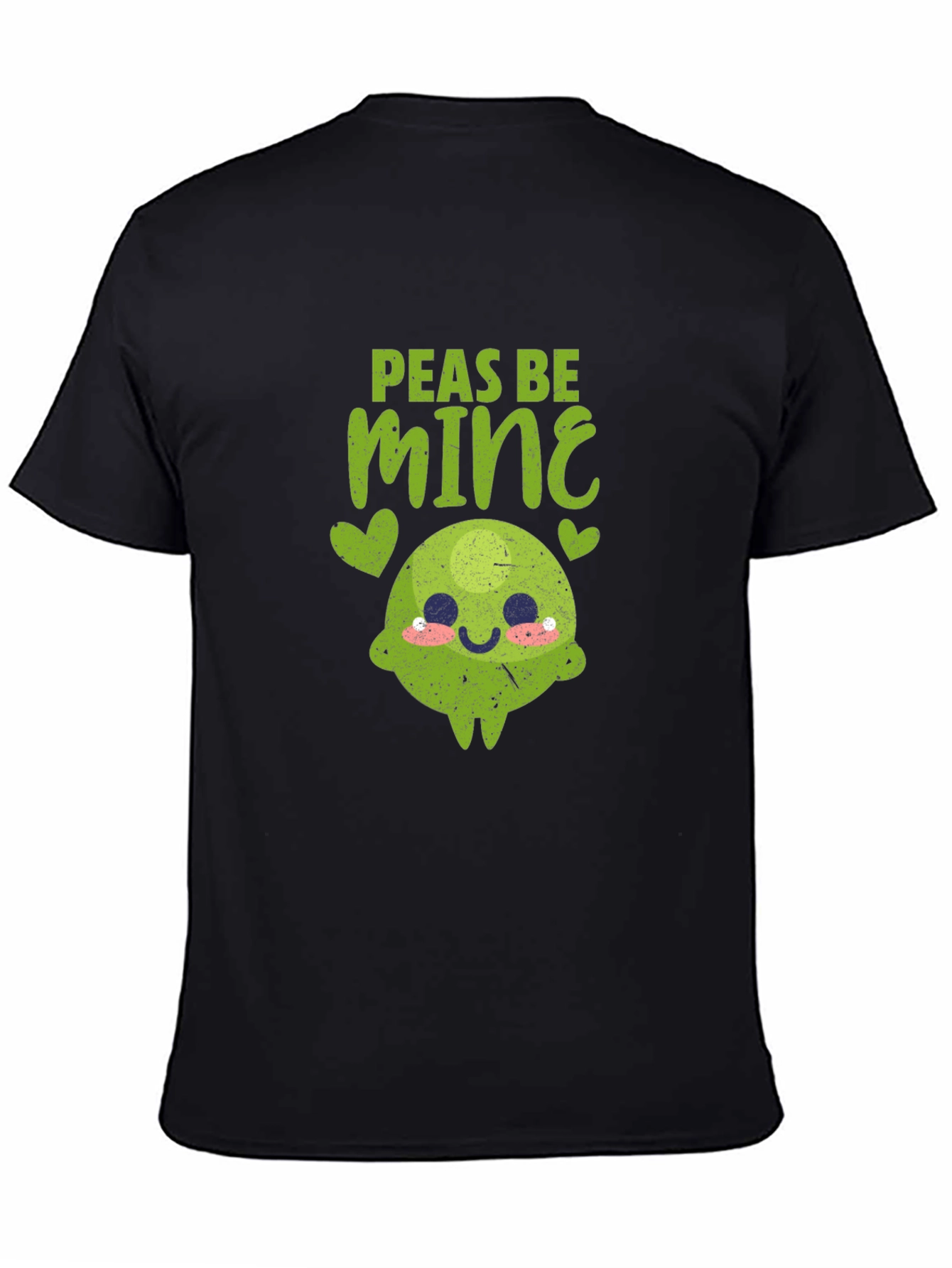 Black Peas Be Mine Valentine's Day T-Shirt view 4