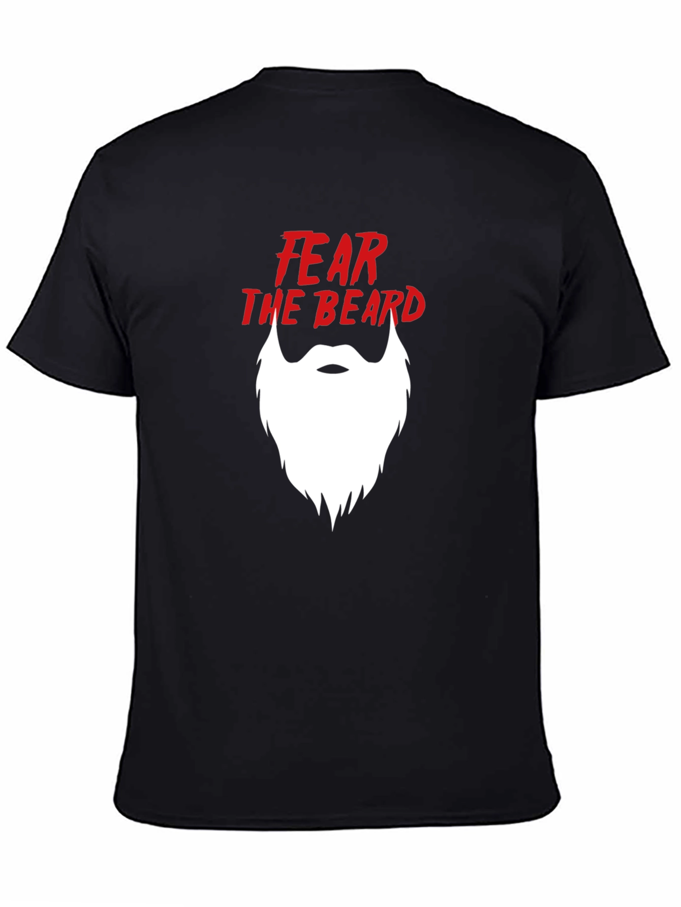 Black Fear the Beard Graphic Tee - Black view 4