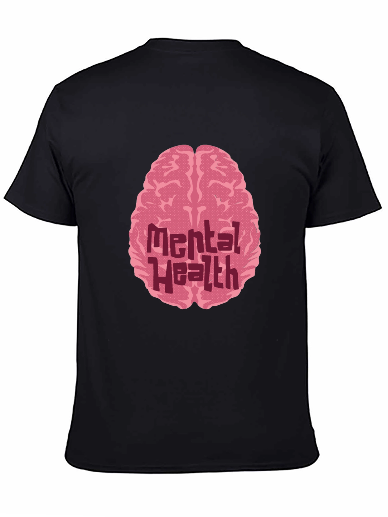 Black Mental Health Brain Graphic Tee - Stylish Awareness T-Shirt view 4