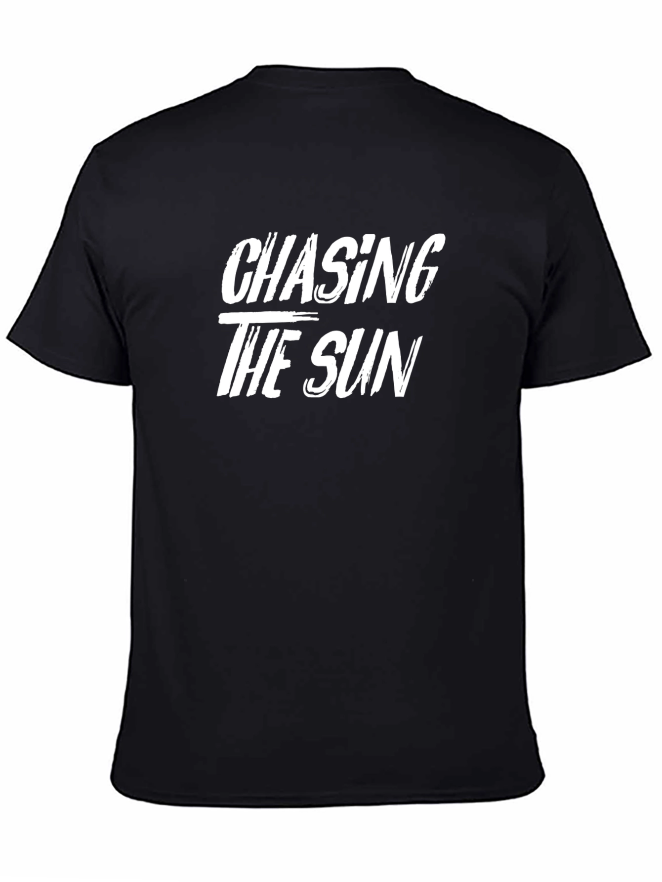 Black Chasing The Sun Graphic T-Shirt - Casual Black Tee view 4