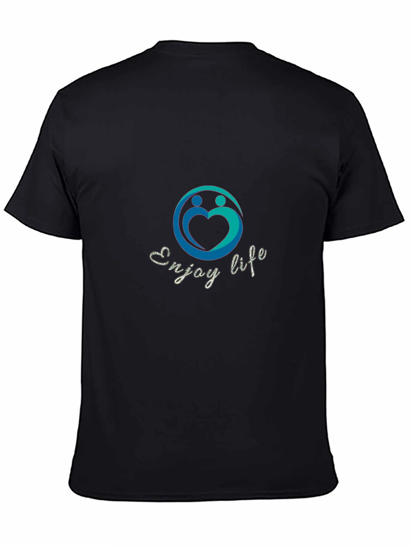 Black Enjoy Life Graphic Tee - Stylish and Comfortable Black T-Shirt view 4
