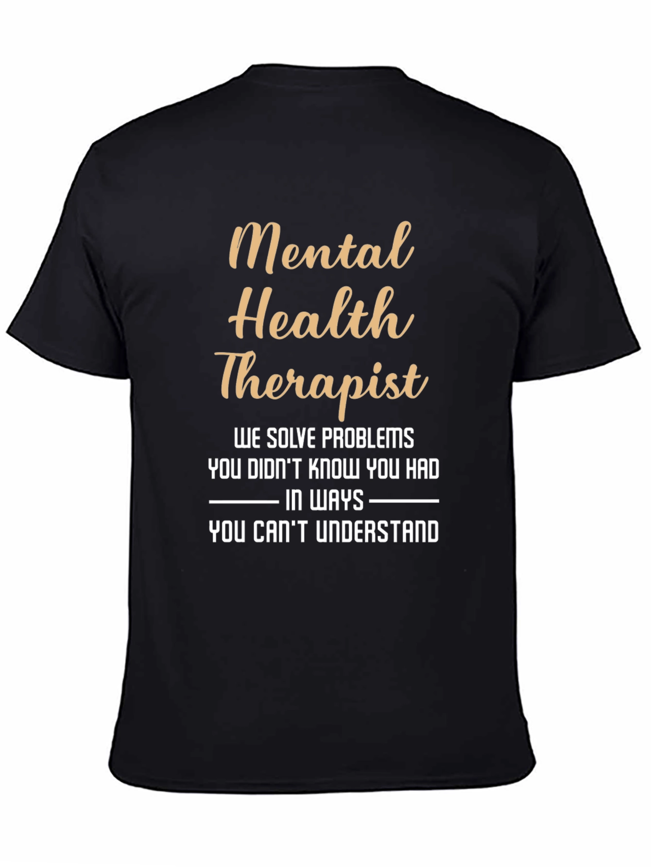 Black Mental Health Therapist T-Shirt view 4