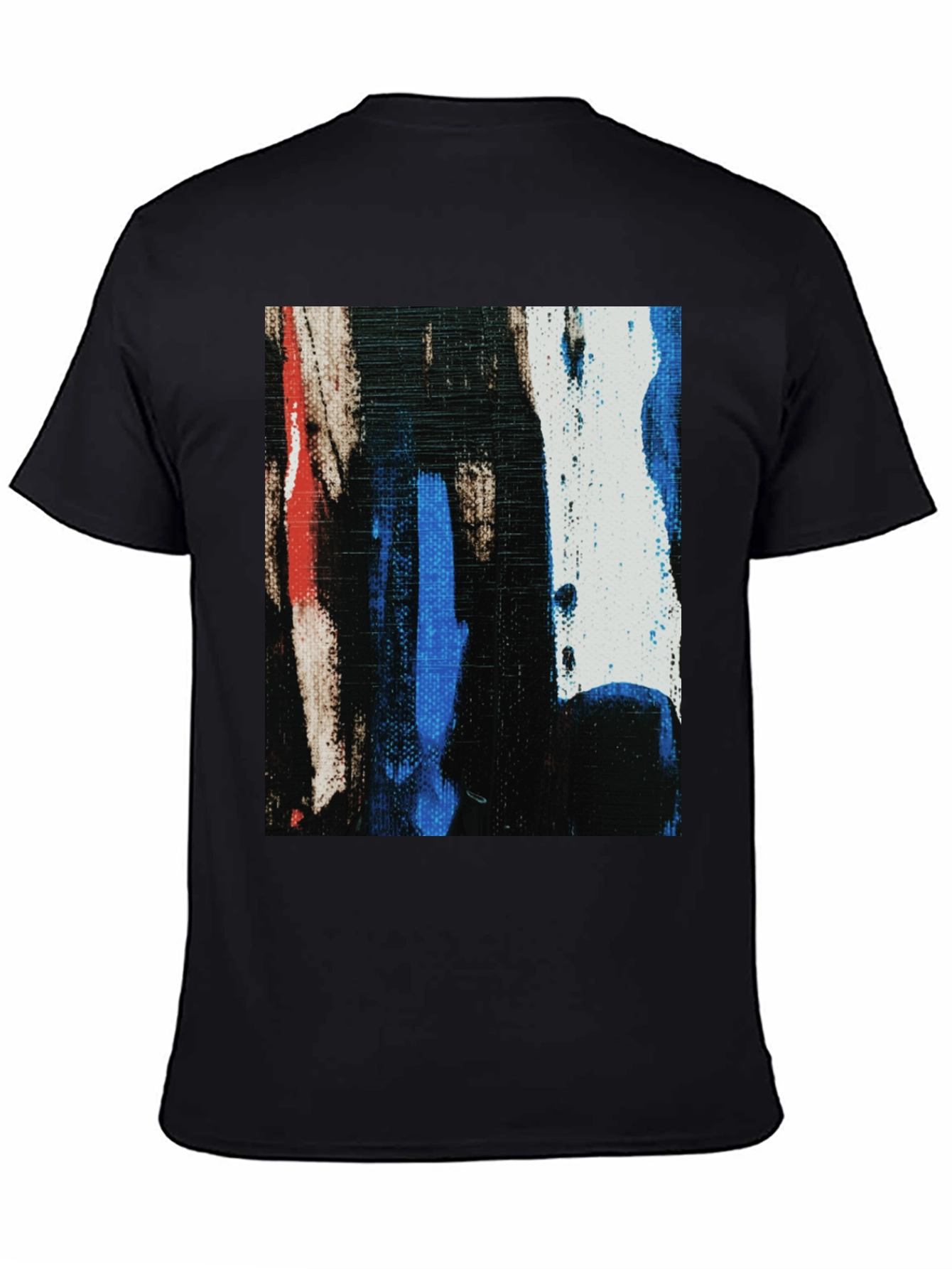 Black Abstract Art Black T-Shirt view 4