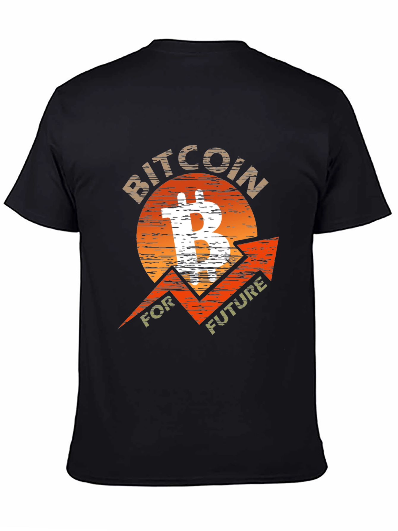 Black Bitcoin For Future Graphic Tee - Crypto T-Shirt view 4