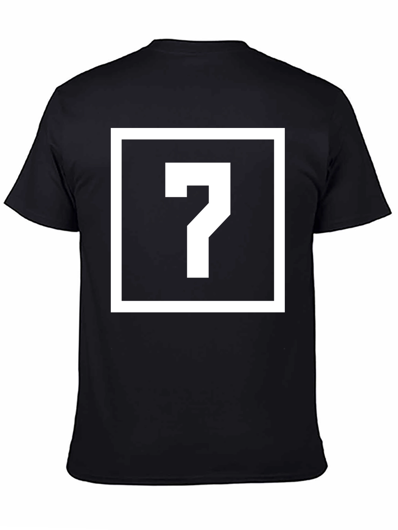 Black Mystery Question Mark Graphic Tee - Black view 4