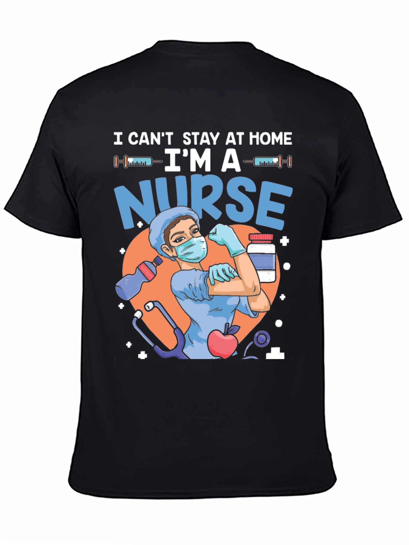 Black Nurse Graphic T-Shirt - Hero Apparel view 4