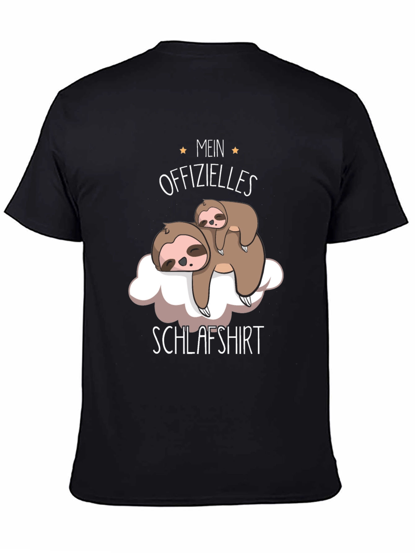 Black Funny Sloth Sleeping Shirt - Mein Offizielles Schlafshirt view 4