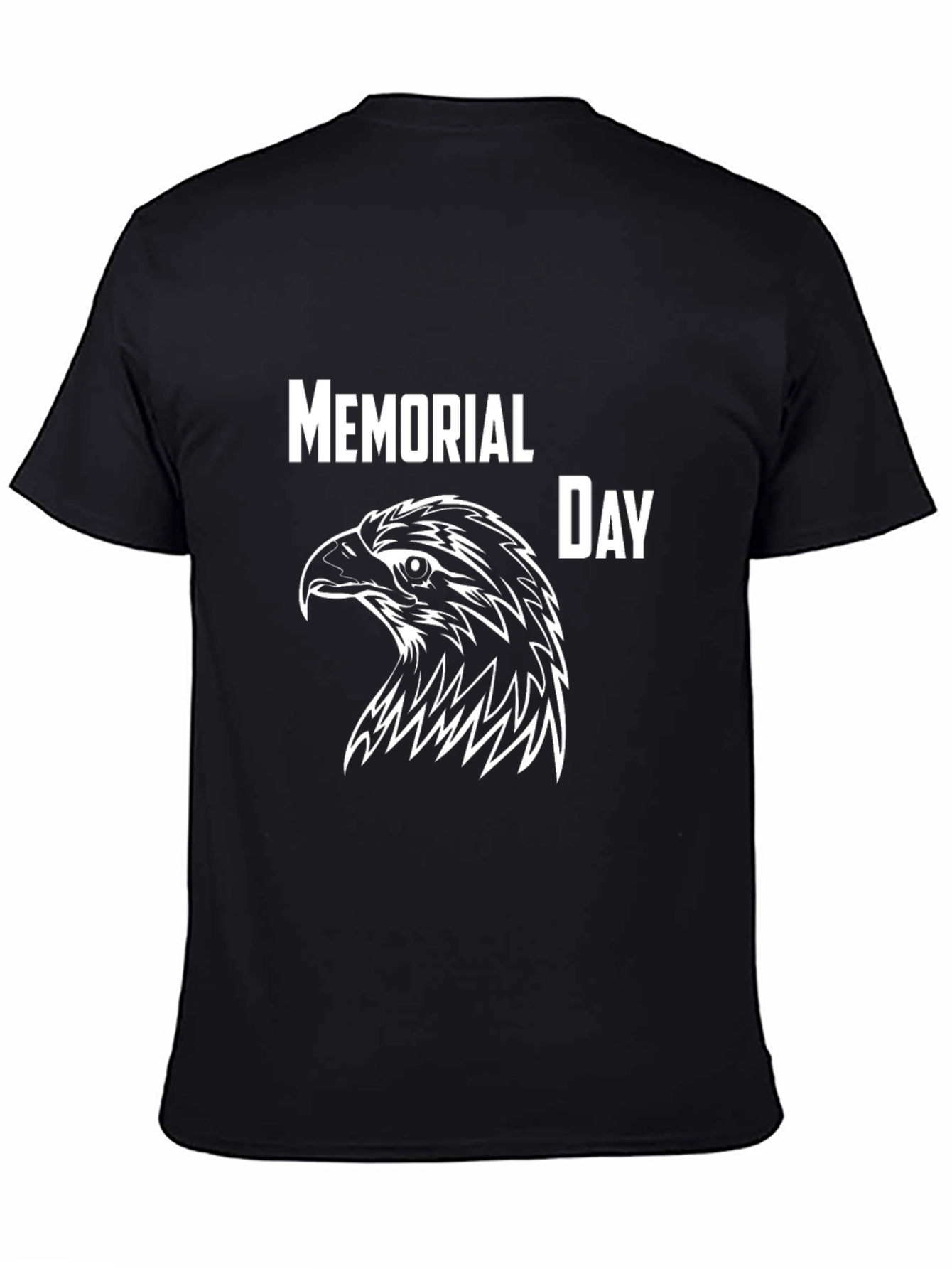 Black Memorial Day Eagle Graphic Black T-Shirt view 4