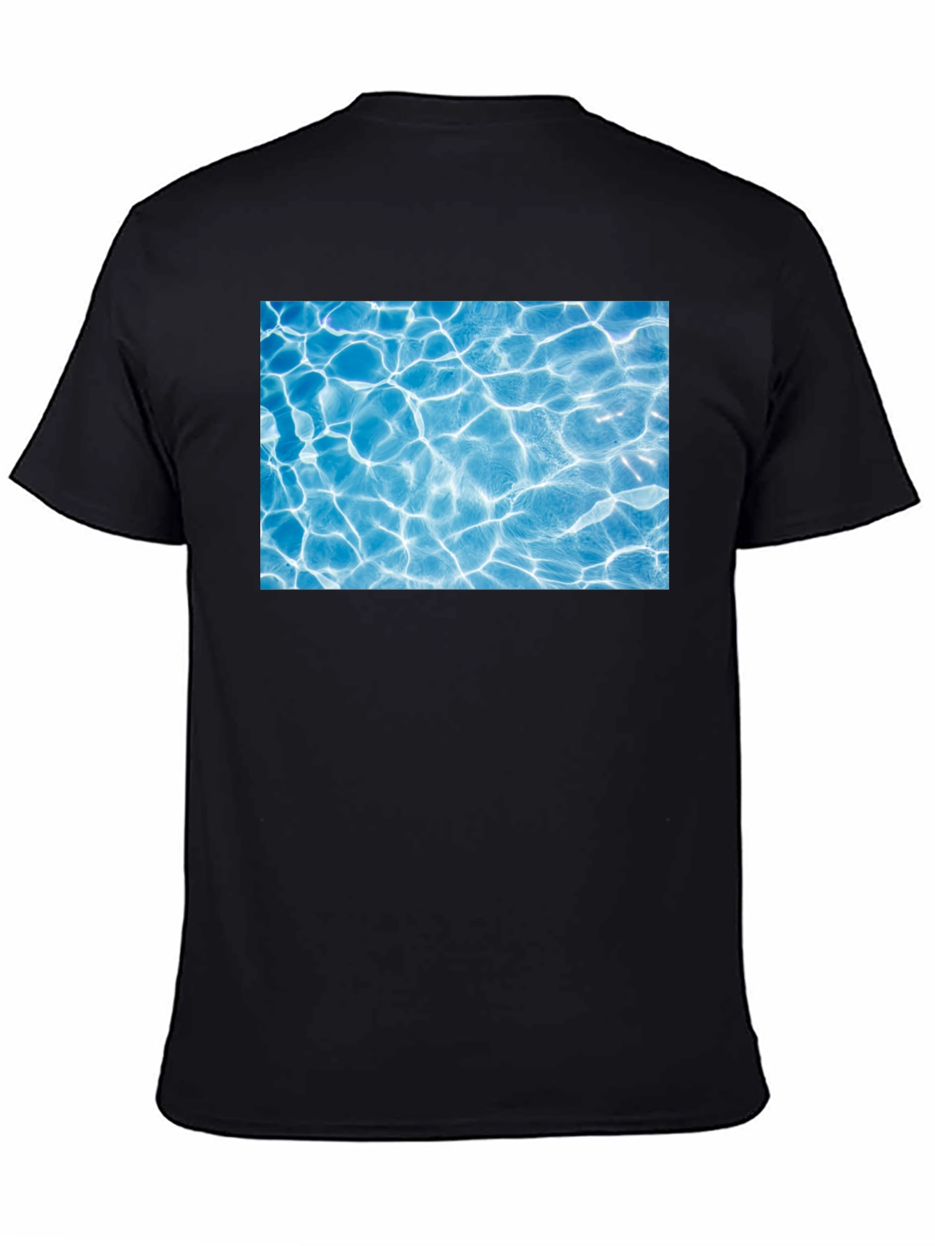 Black Pool Water Graphic Black Tee view 4