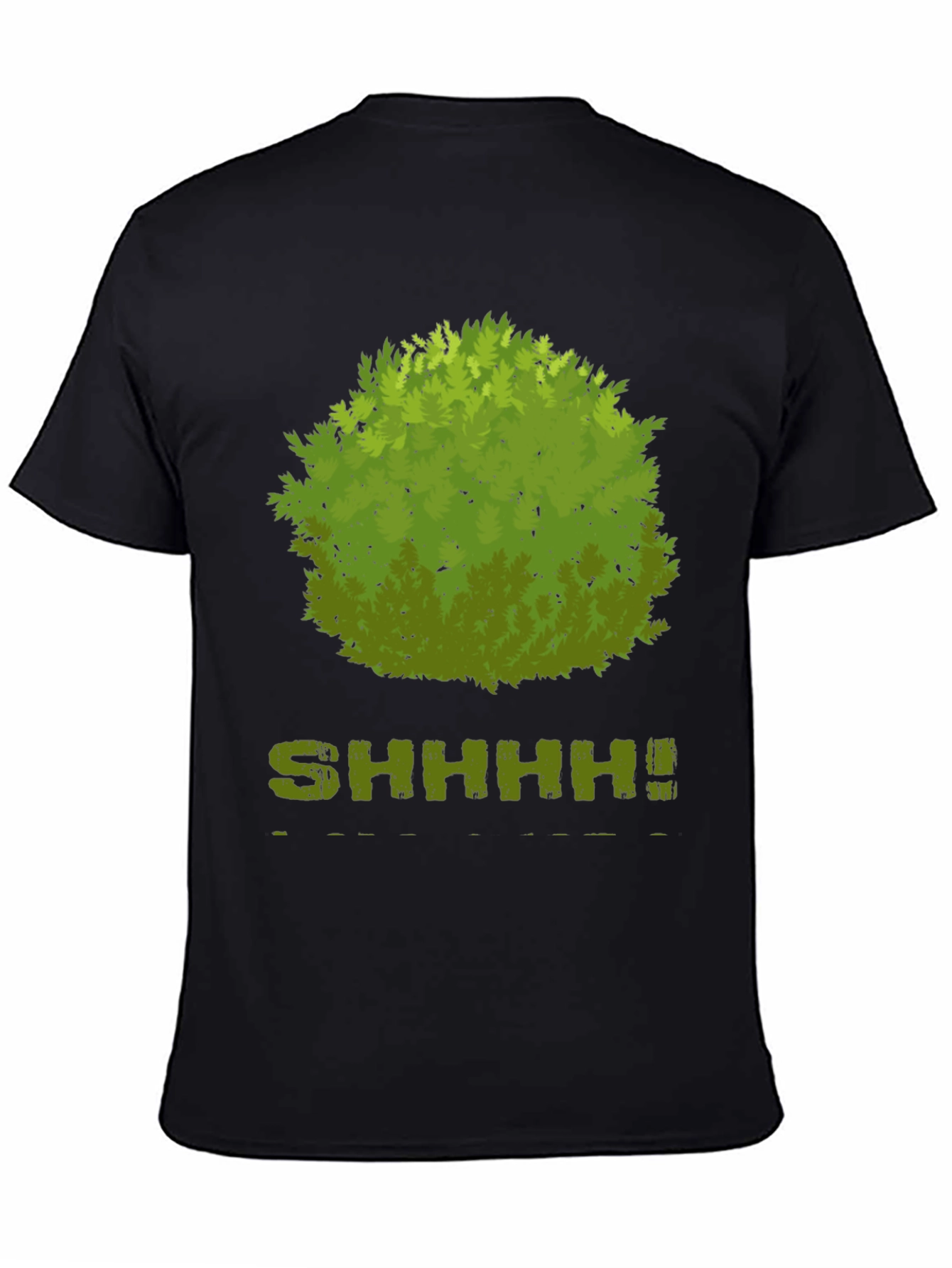 Black Shhhhh! Bush Graphic T-Shirt - Soft Cotton Blend view 4