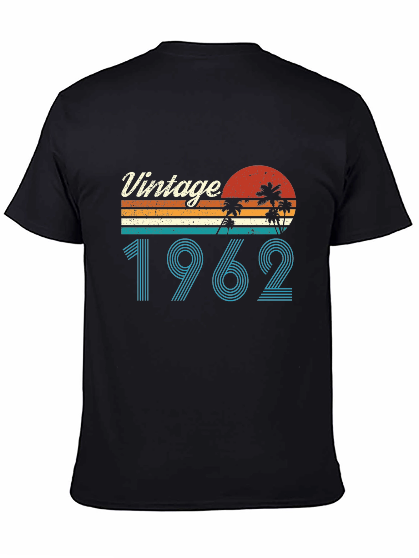 Black Vintage 1962 Palm Tree Graphic Tee view 4
