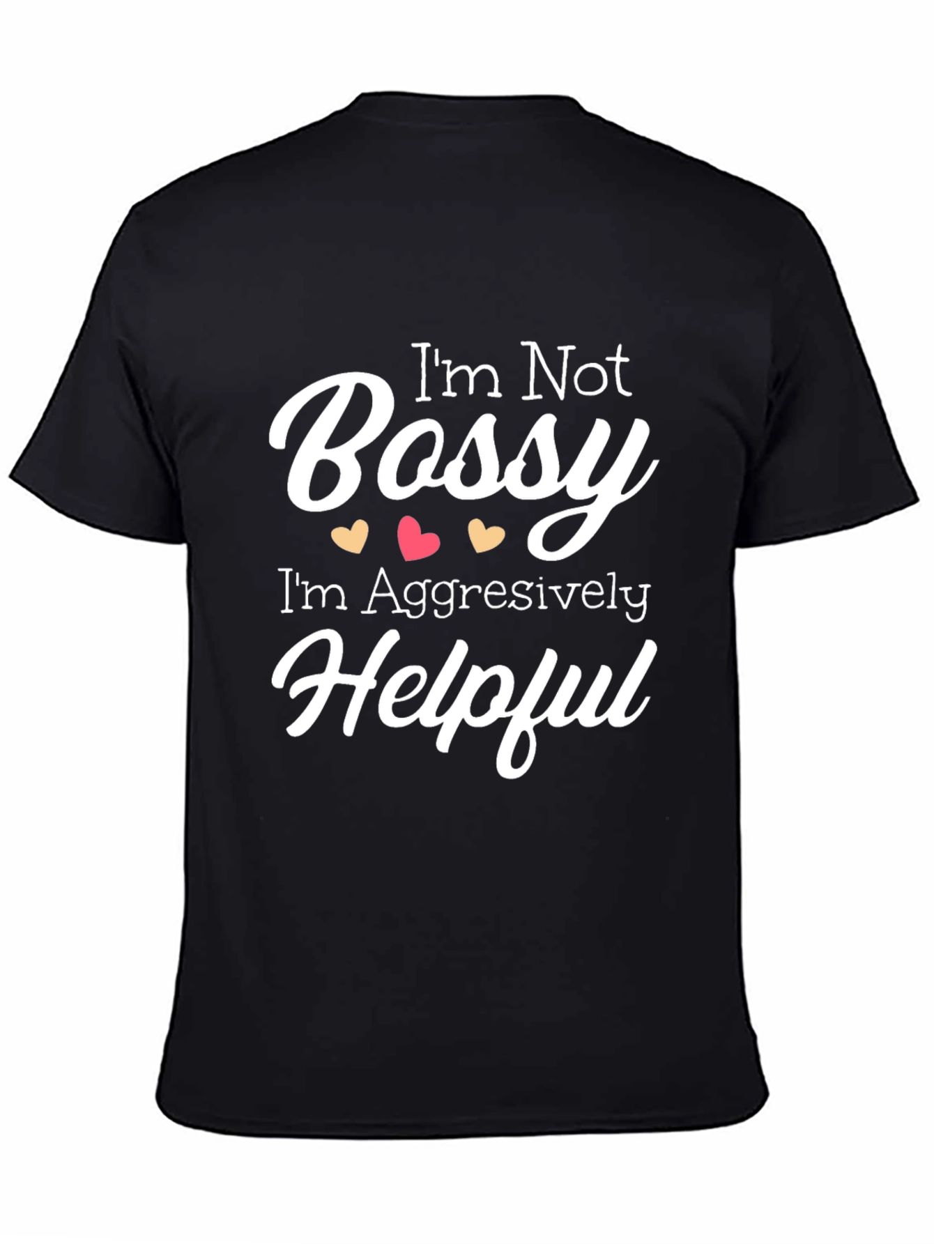 Black I'm Not Bossy Men's T-Shirt view 4