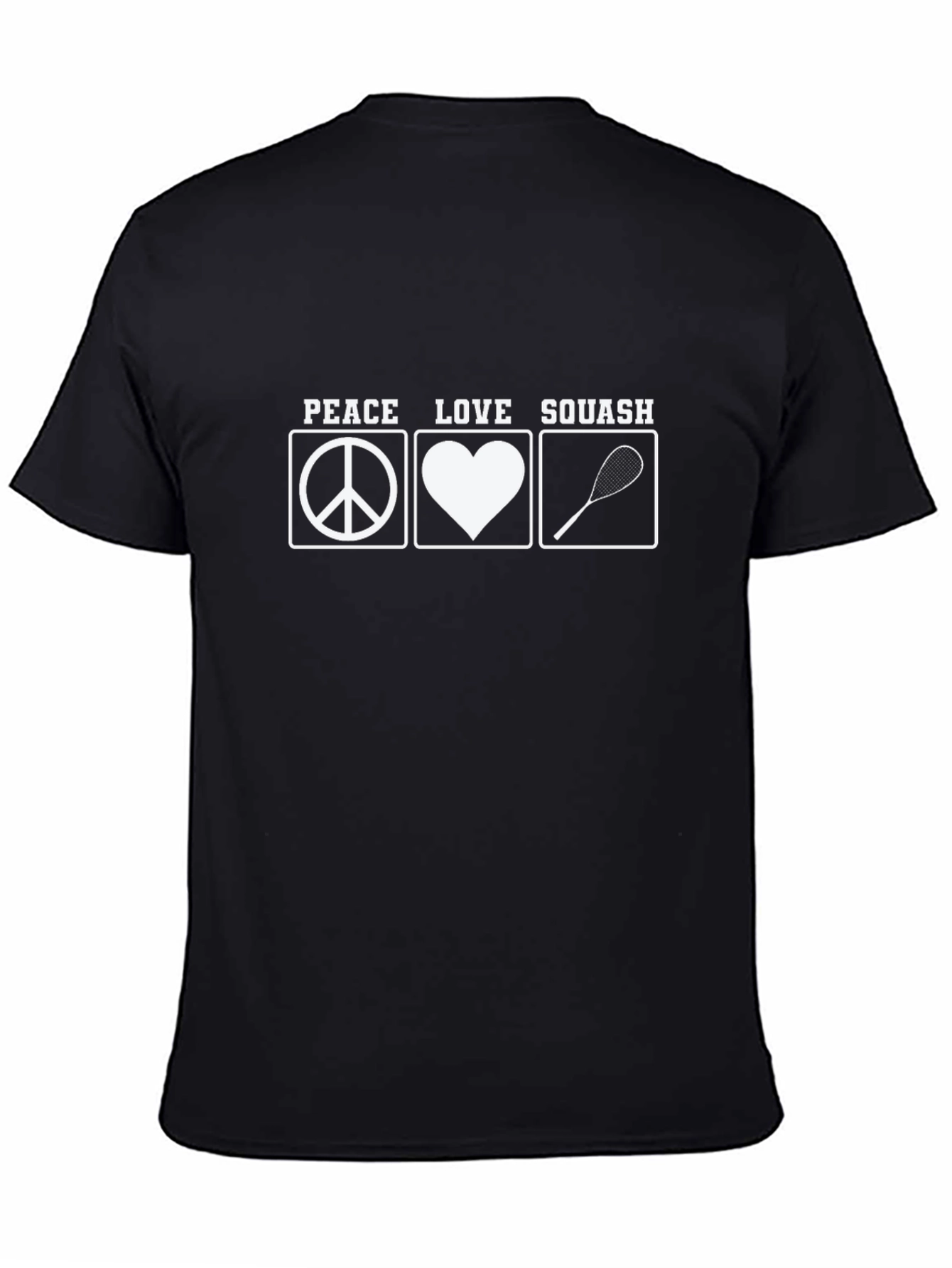 Black Peace Love Squash T-Shirt view 4