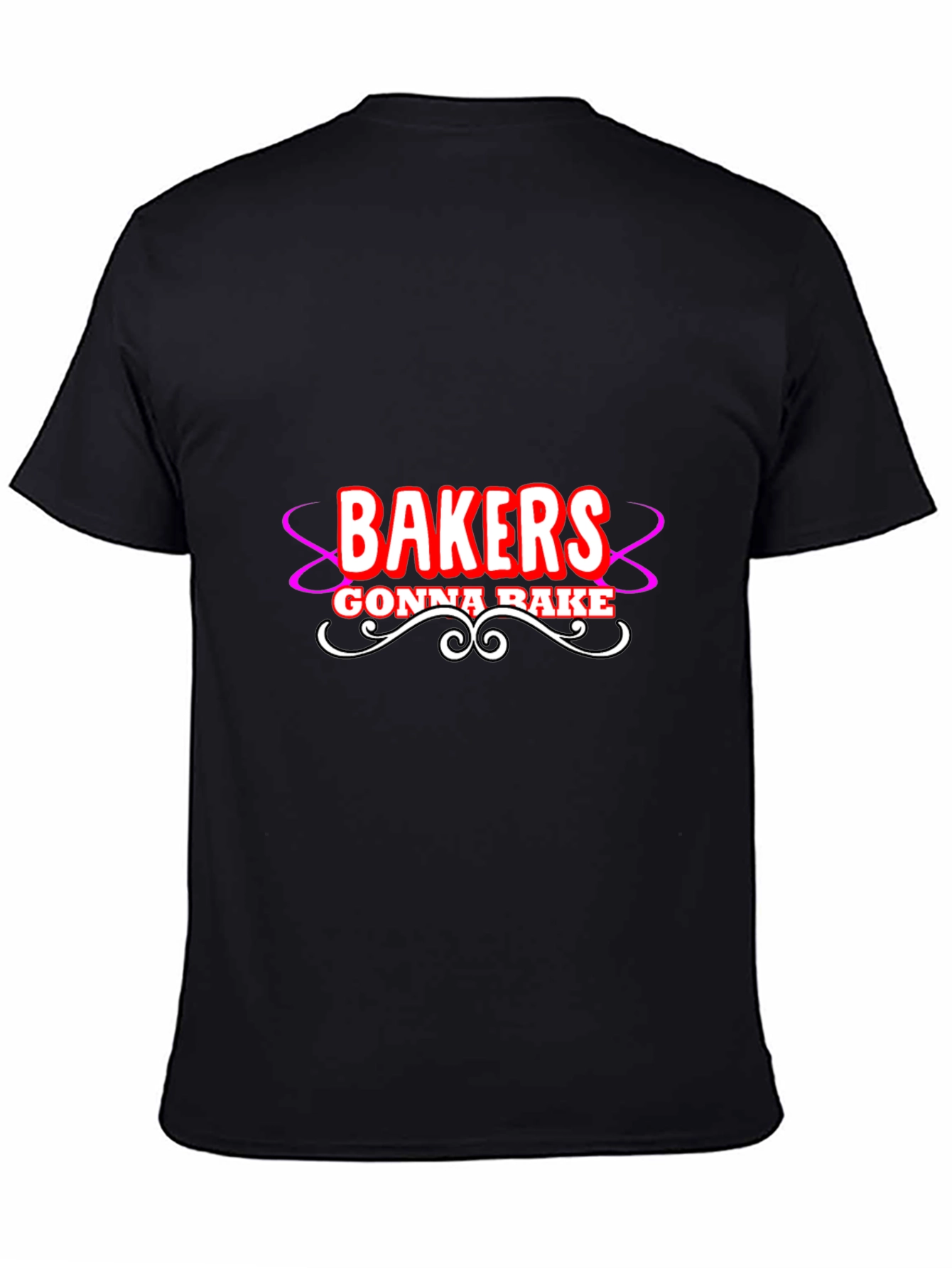 Black Bakers Gonna Bake Graphic T-Shirt - Black Cotton Tee view 4