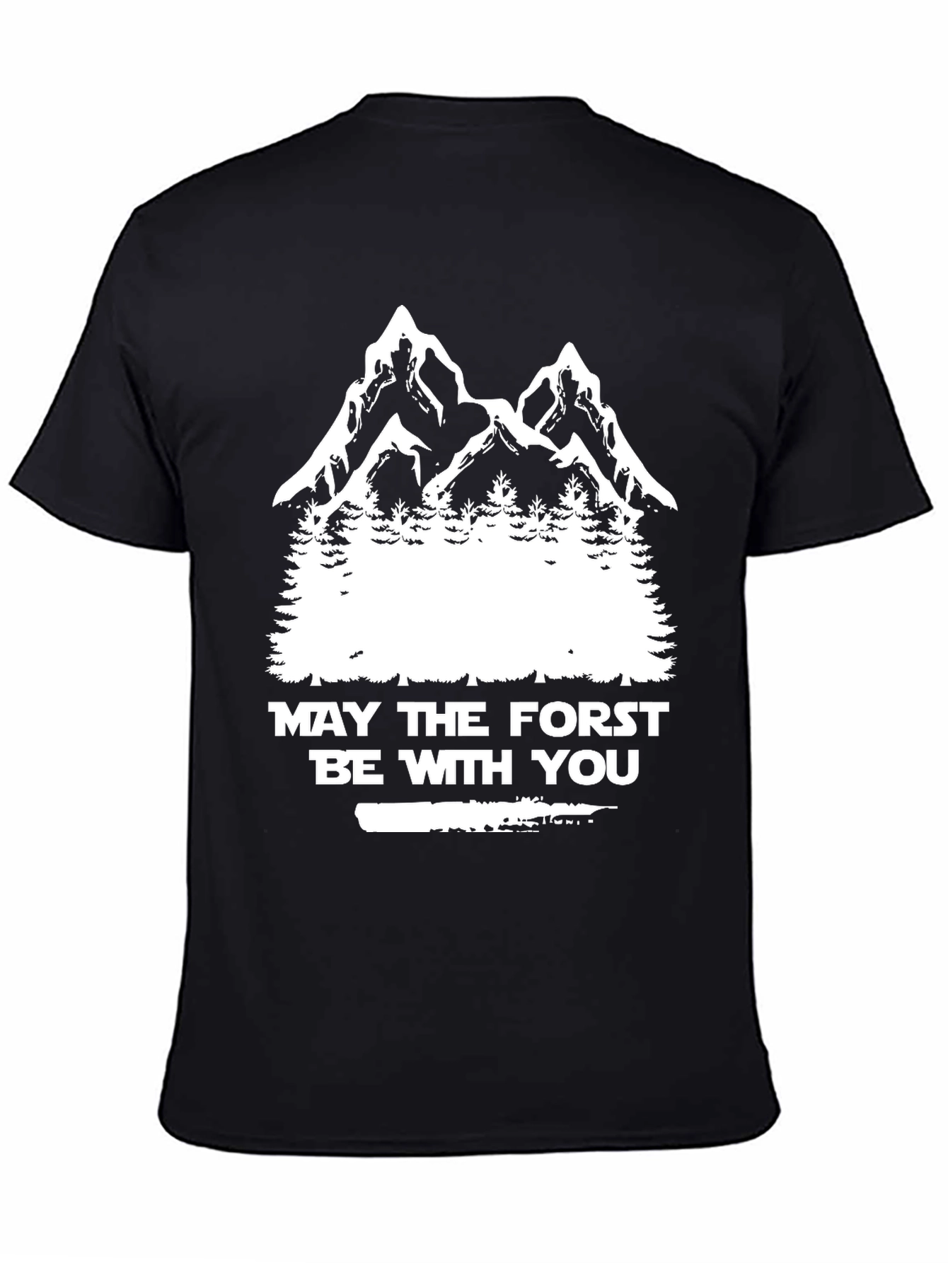 Black May the Forst Be With You T-Shirt view 4