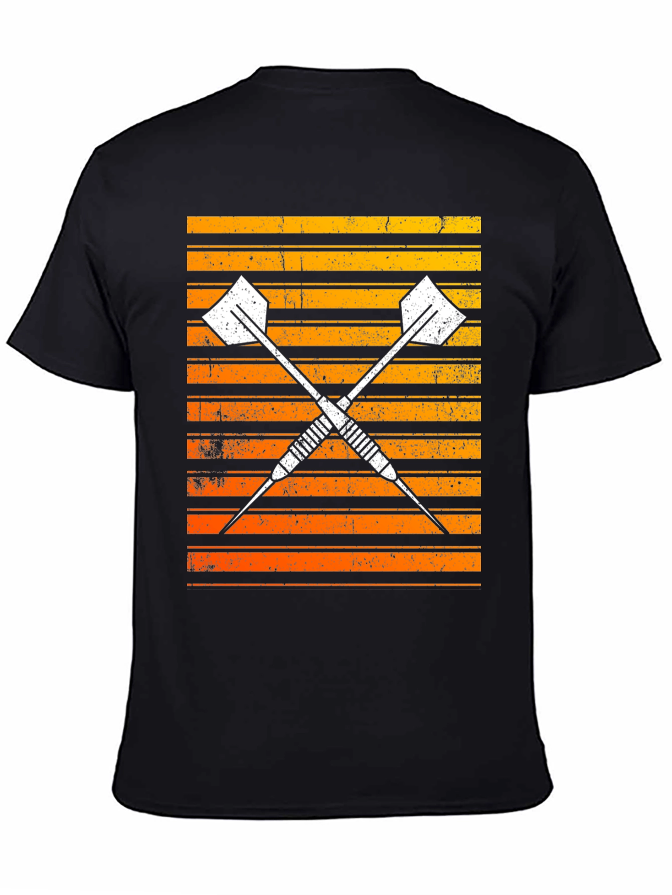 Black Retro Darts Graphic T-Shirt view 4