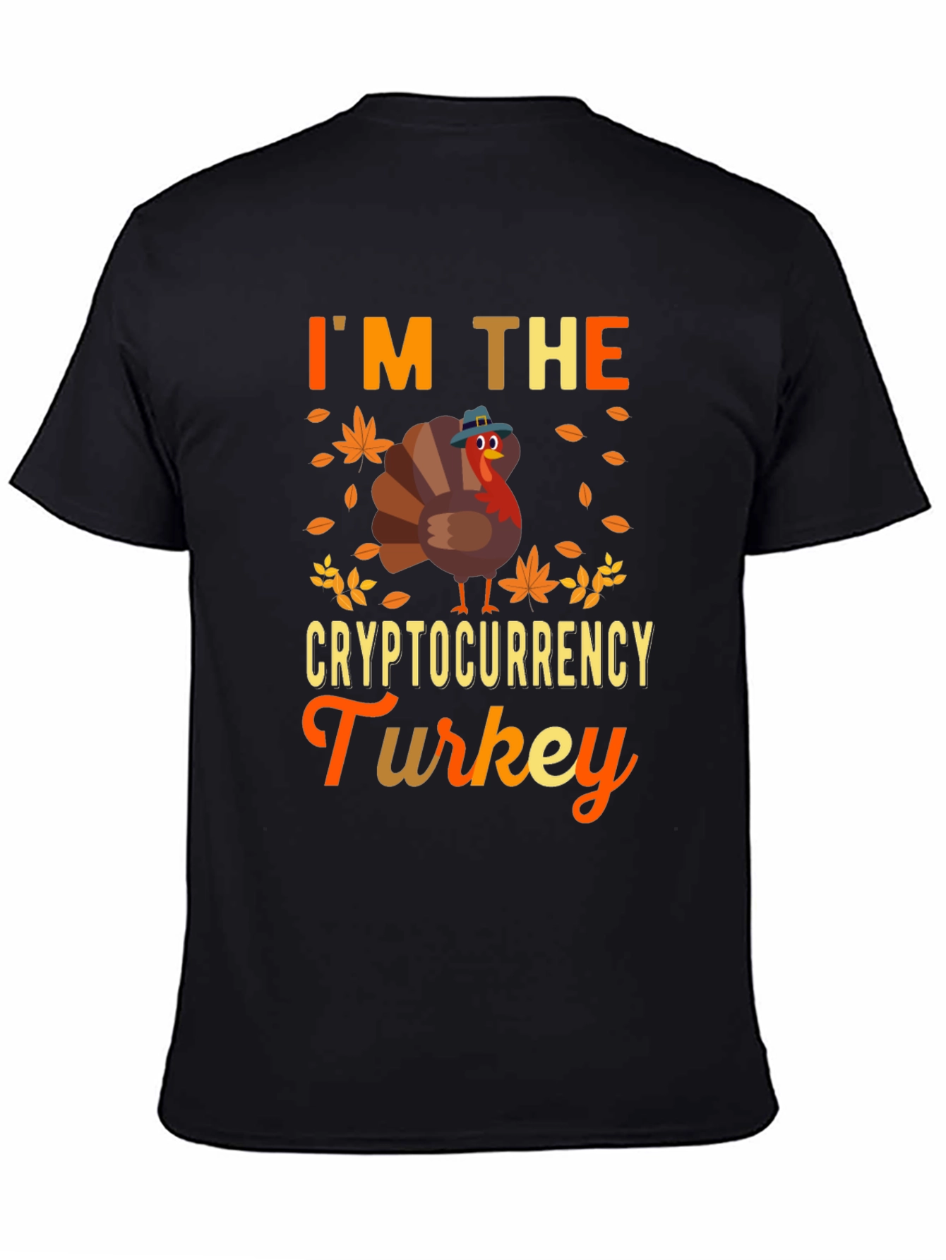 Black Cryptocurrency Turkey T-Shirt view 4
