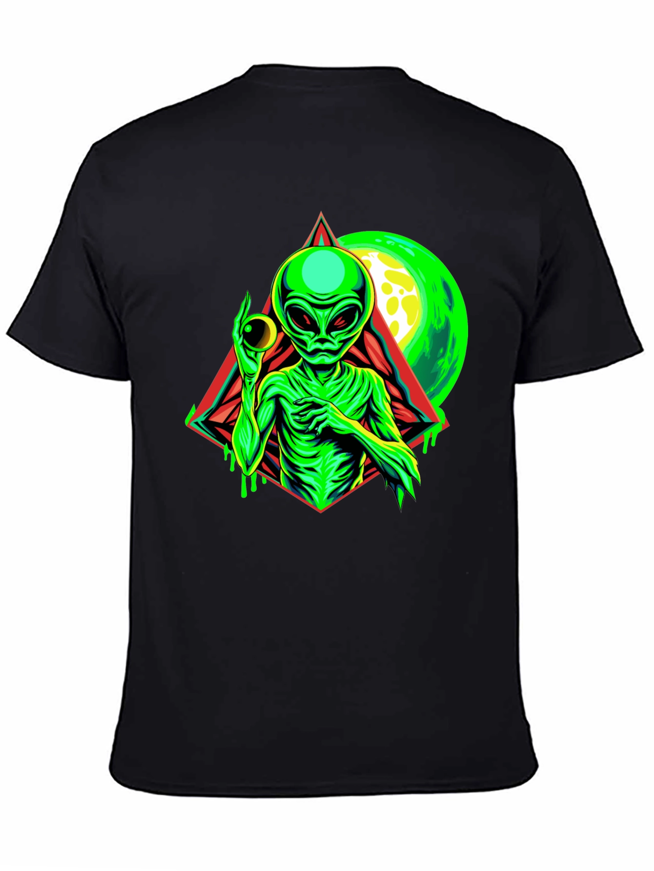 Black Alien Graphic Tee - Sci-Fi T-Shirt view 4