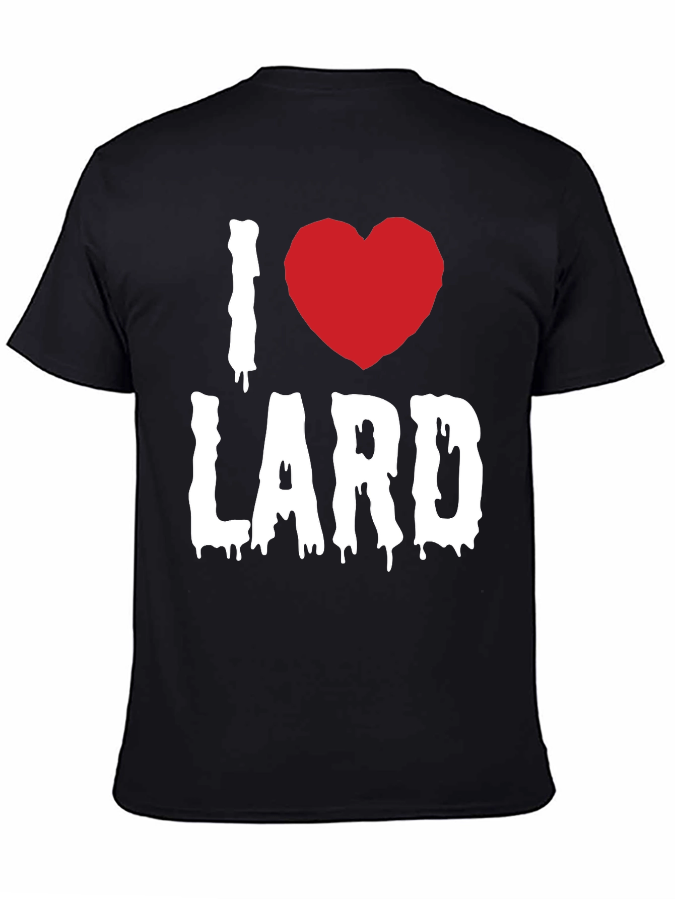 Black I Love Lard Graphic Tee - Black view 4