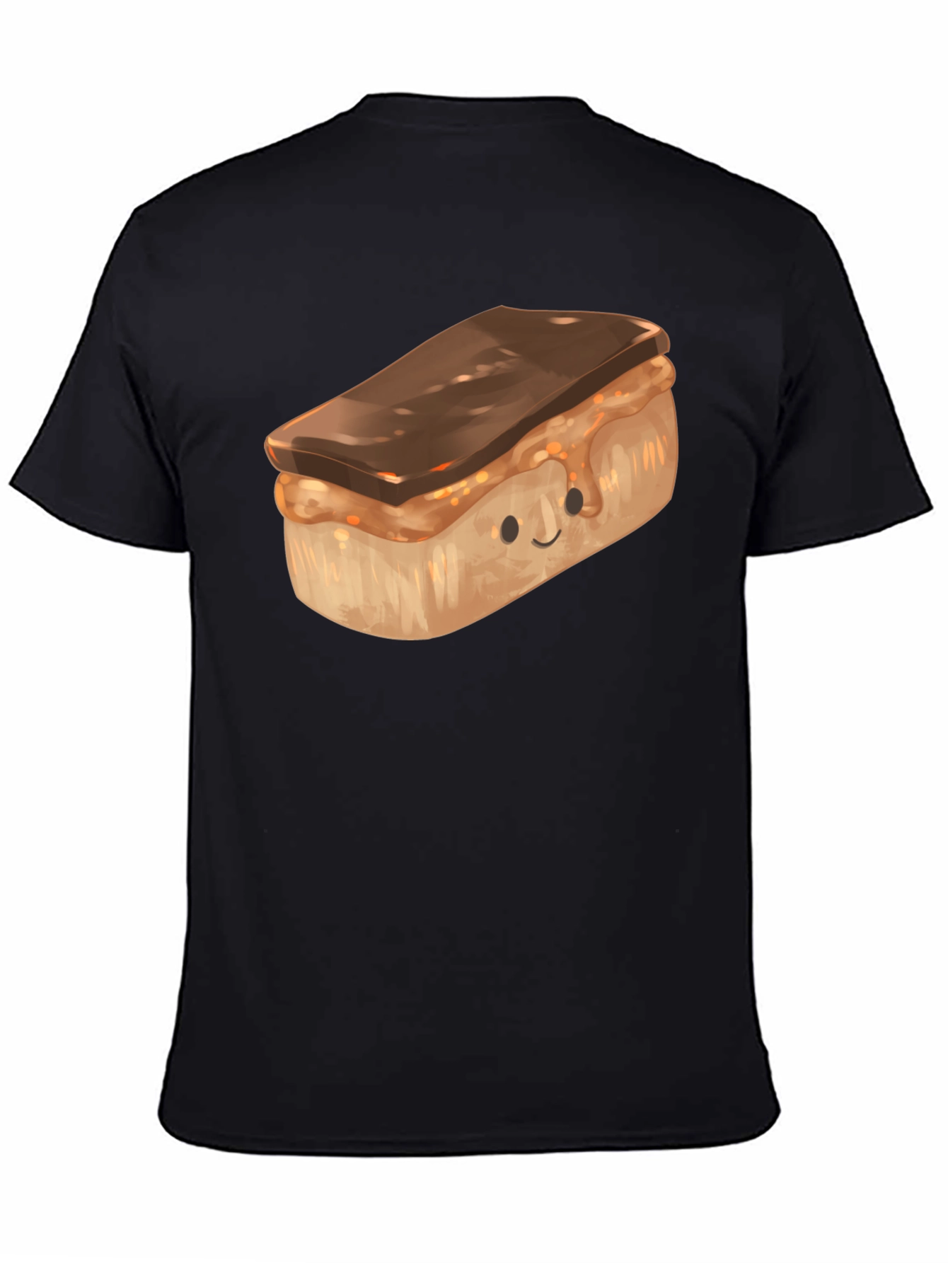 Black Cute Cartoon Dessert T-Shirt view 4