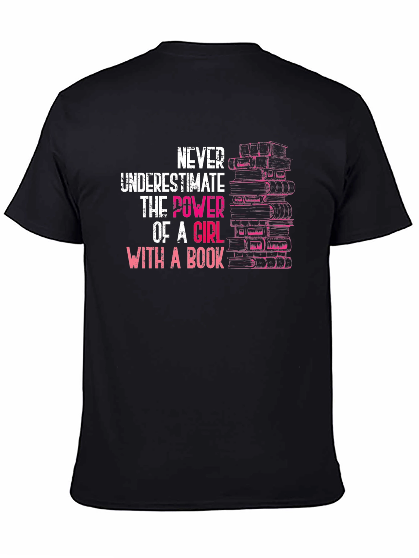 Black Never Underestimate Girl With A Book T-Shirt view 4