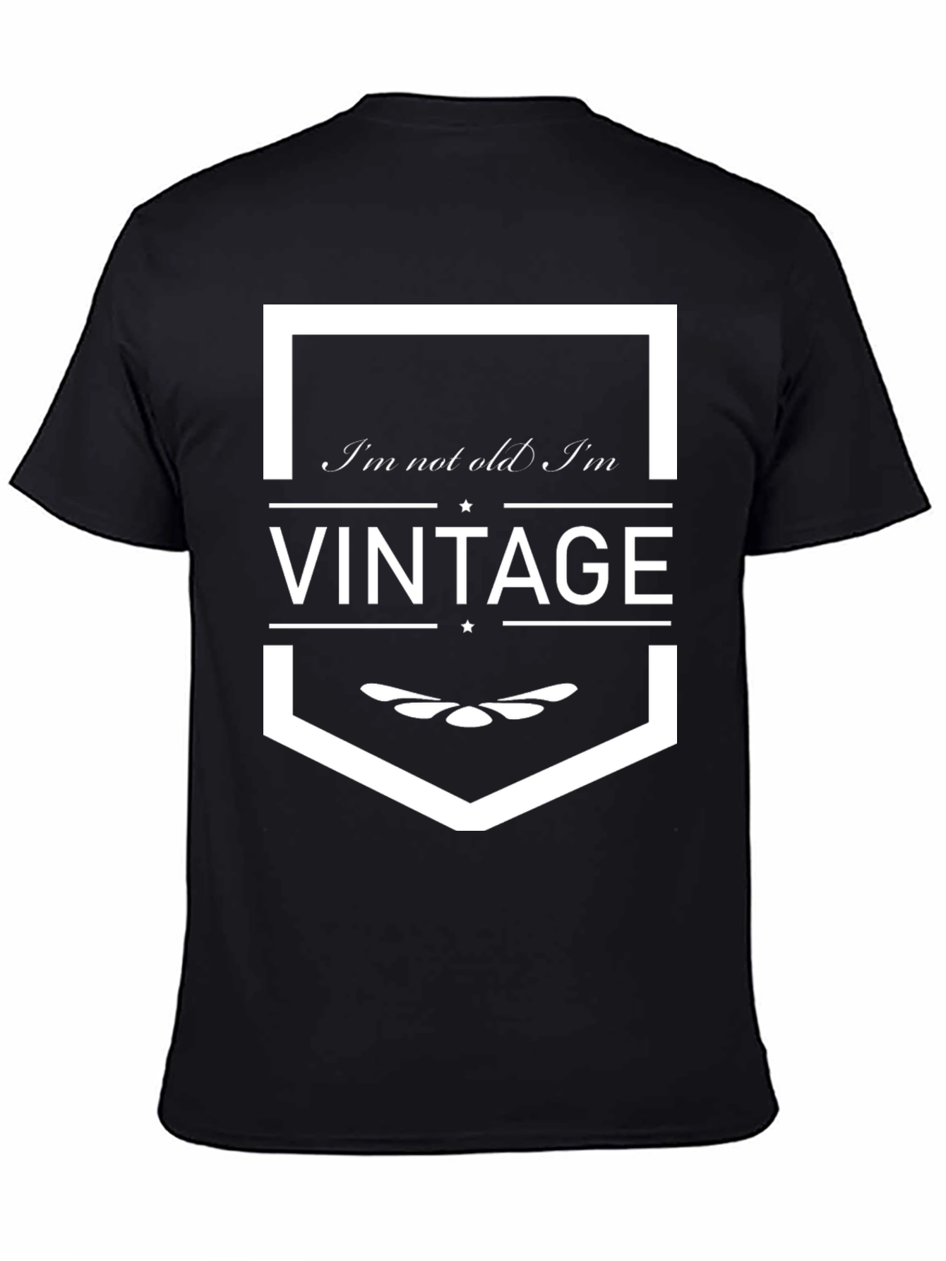 Black I'm Not Old I'm Vintage Graphic T-Shirt view 4