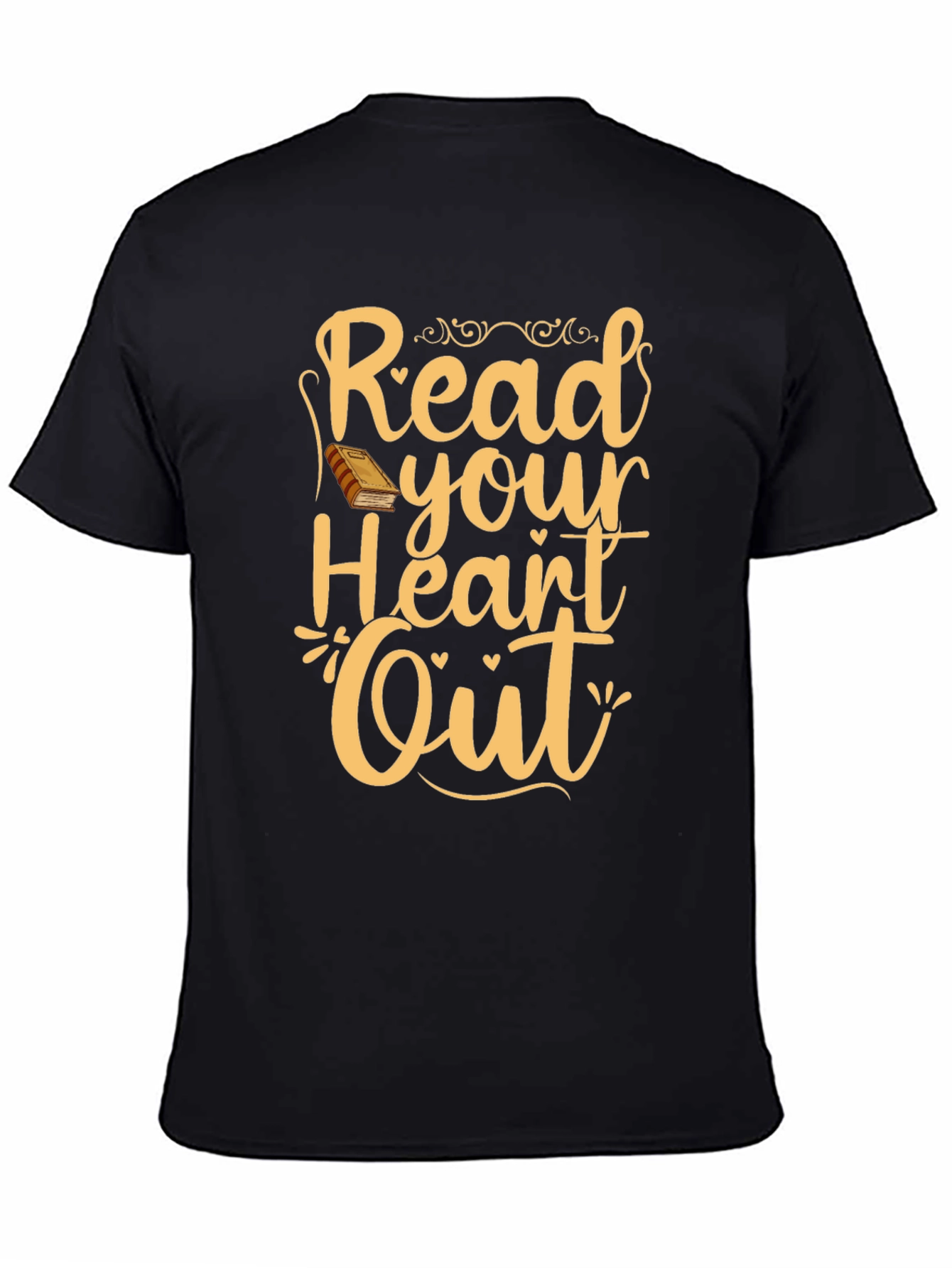 Black Read Your Heart Out T-Shirt - Book Lover Tee view 4