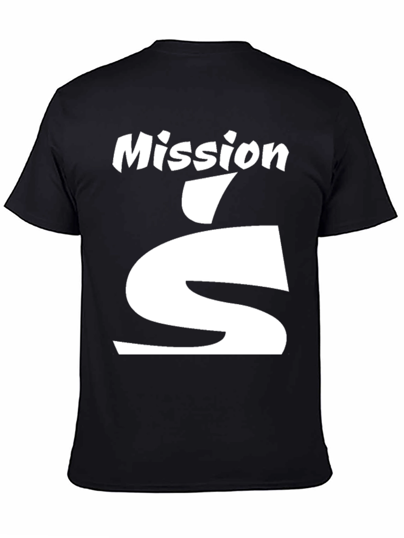 Black Mission S Black T-Shirt - Stylish Graphic Tee view 4