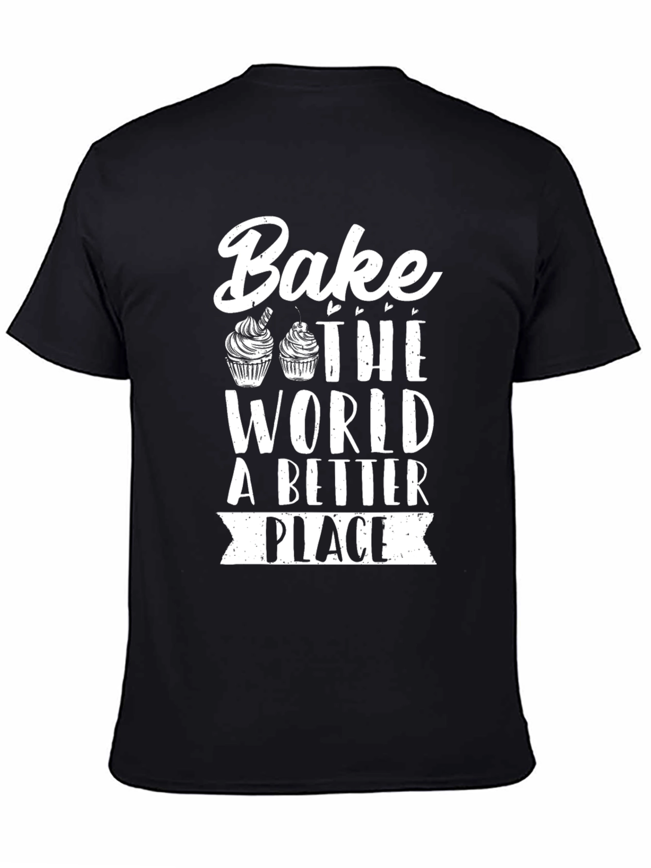 Black Bake the World Better T-Shirt - Baker Gift view 4