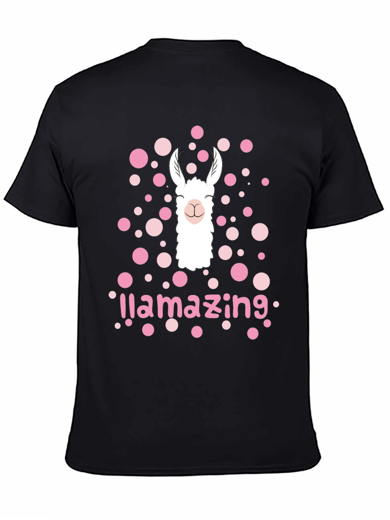 Black Llamazing Graphic Tee - Cute Llama T-Shirt view 4