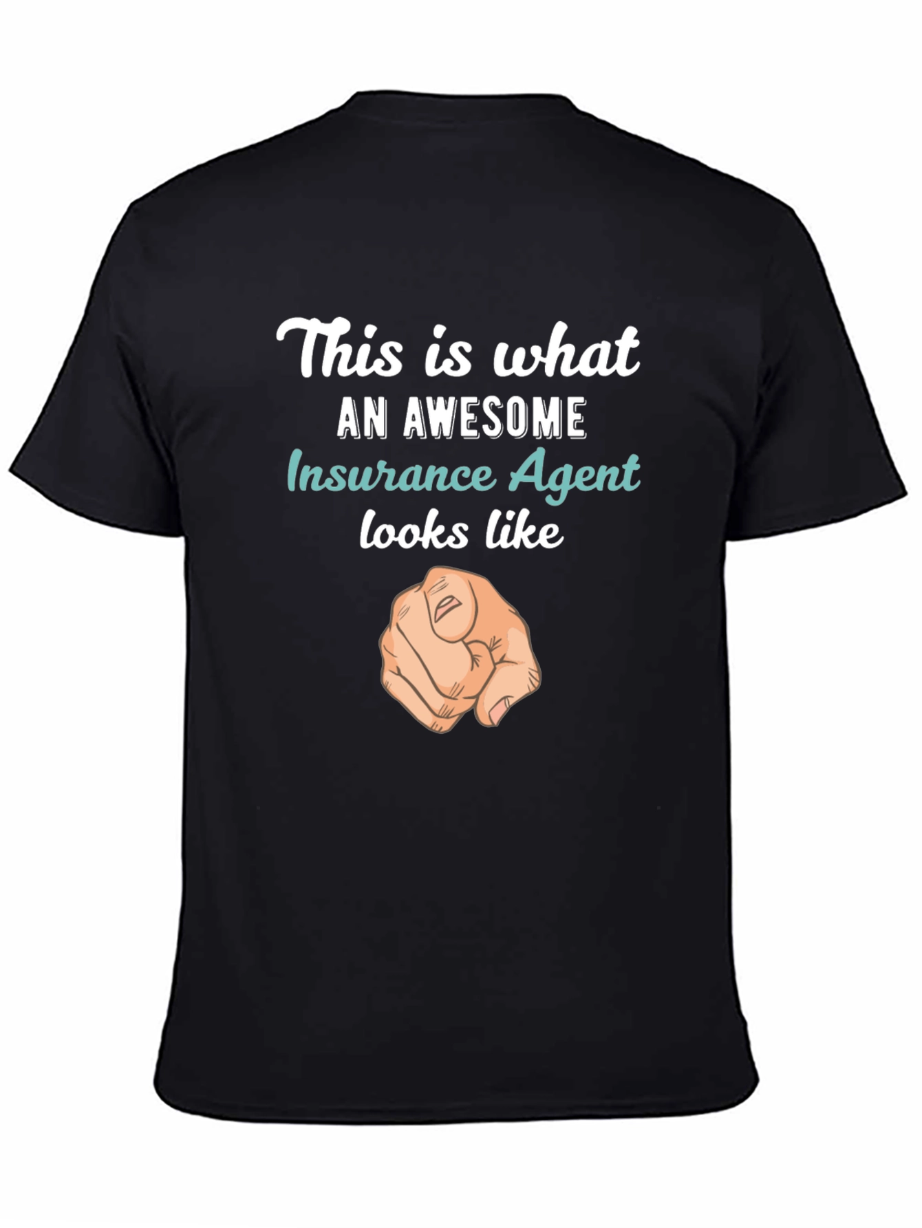 Black Awesome Insurance Agent T-Shirt, Novelty Tee view 4
