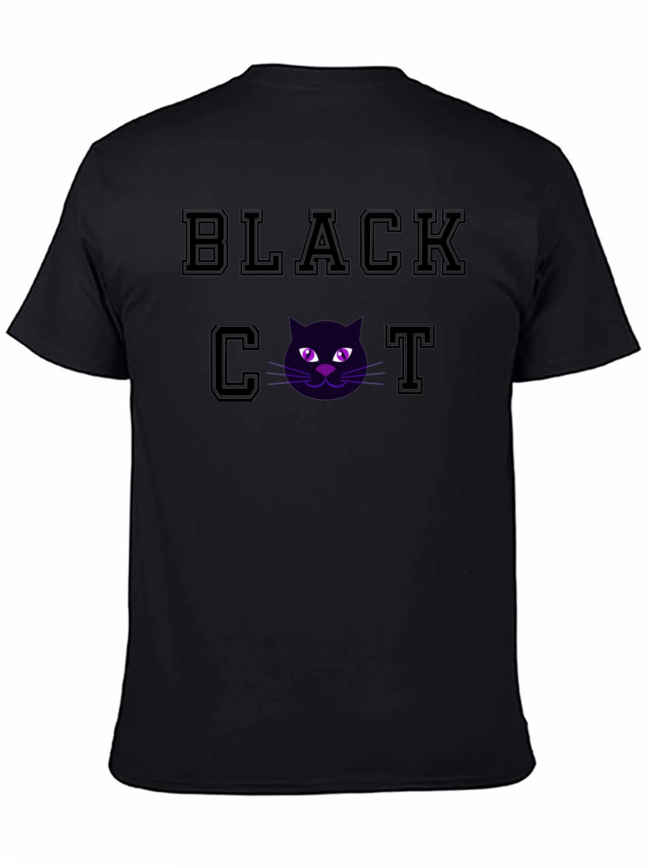 Black Black Cat Graphic T-Shirt - Soft Cotton Tee view 4