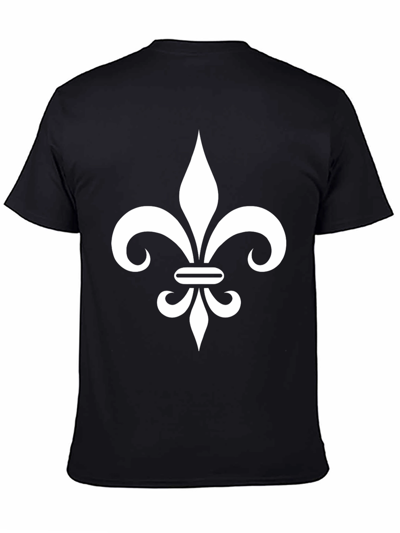 Black Fleur-de-lis Black T-Shirt view 4