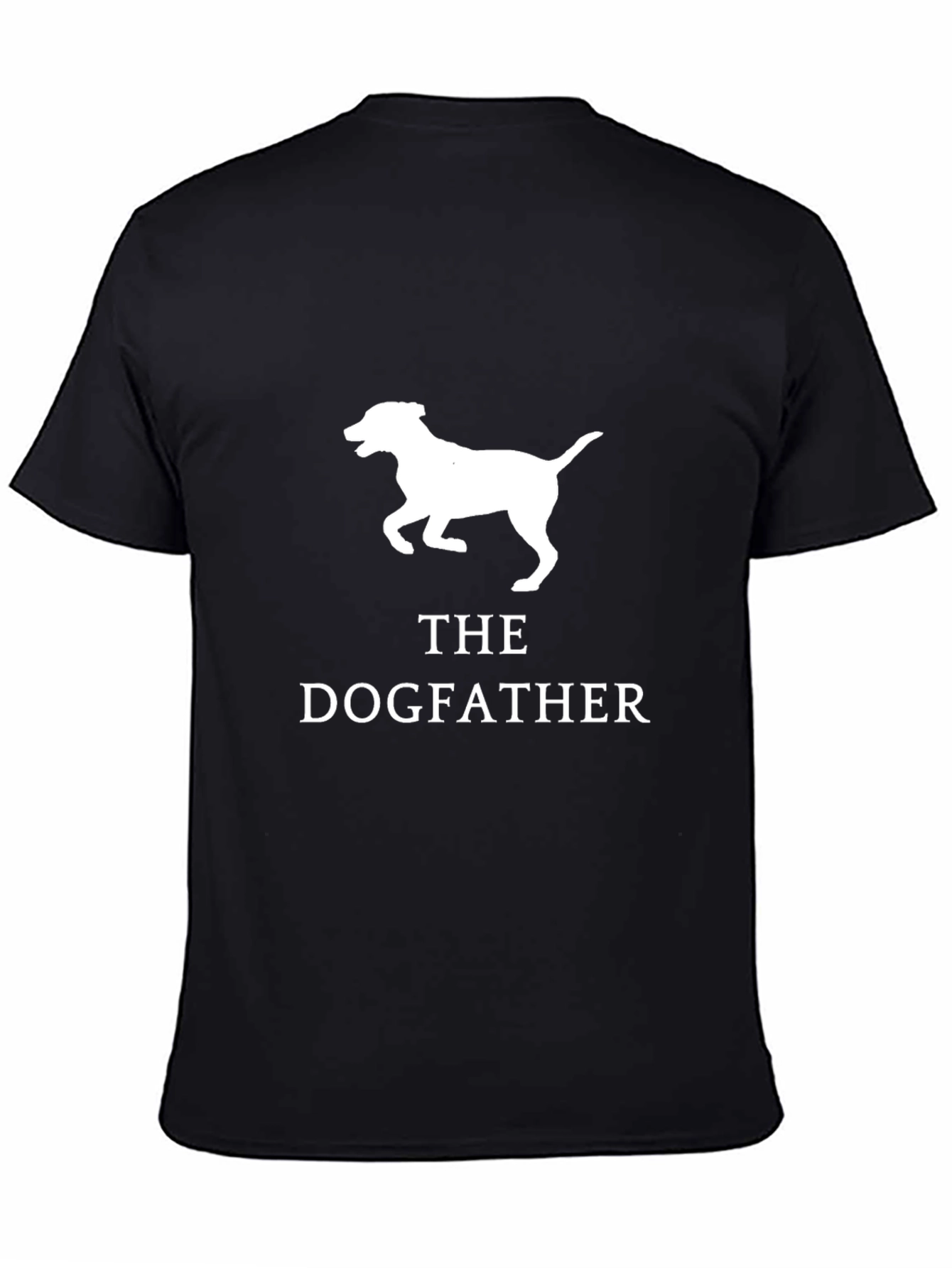 Black The Dogfather T-Shirt - Funny Dog Lover Tee view 4