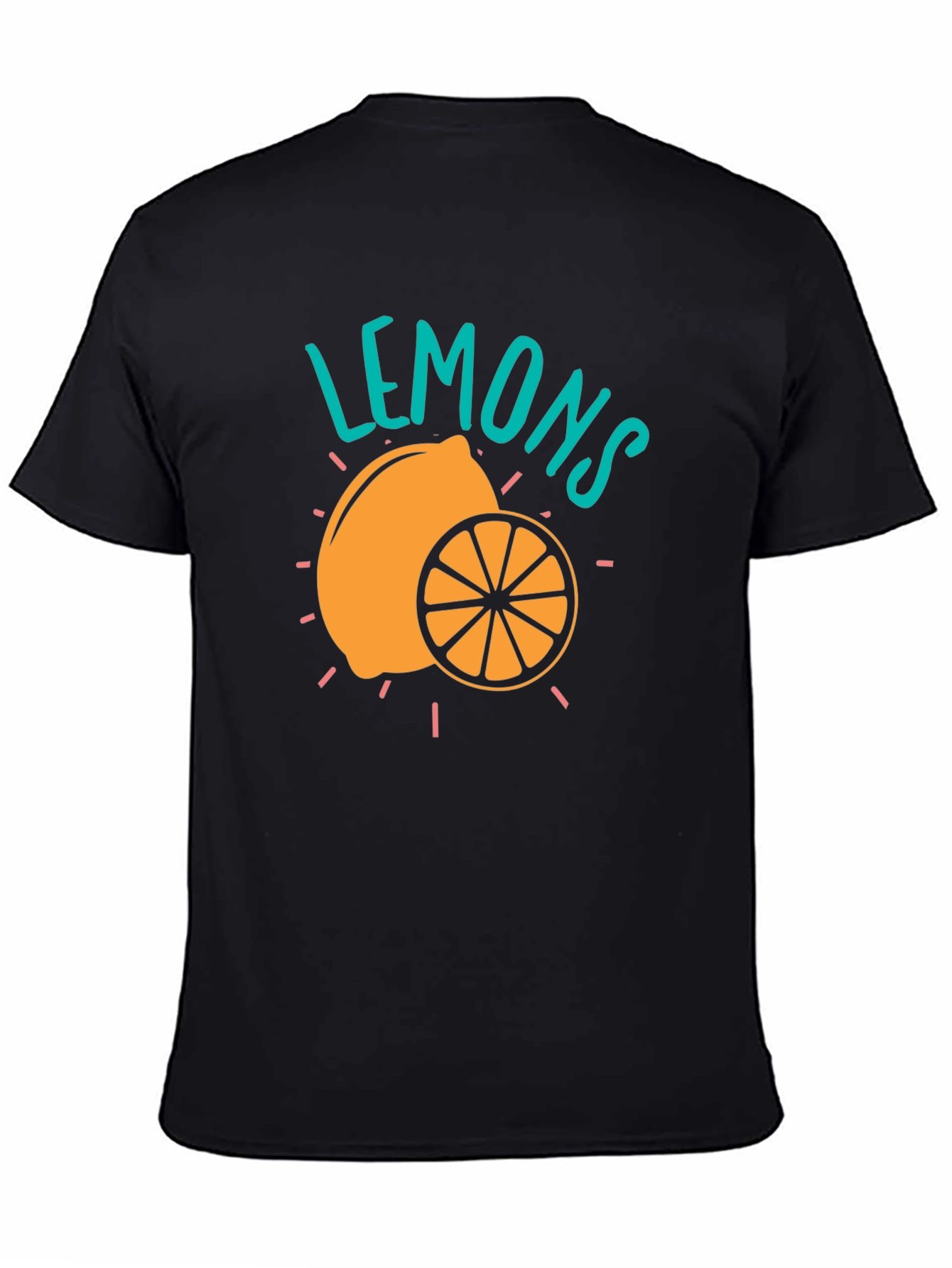 Black Lemons Graphic T-Shirt - Trendy Fruit Design view 4