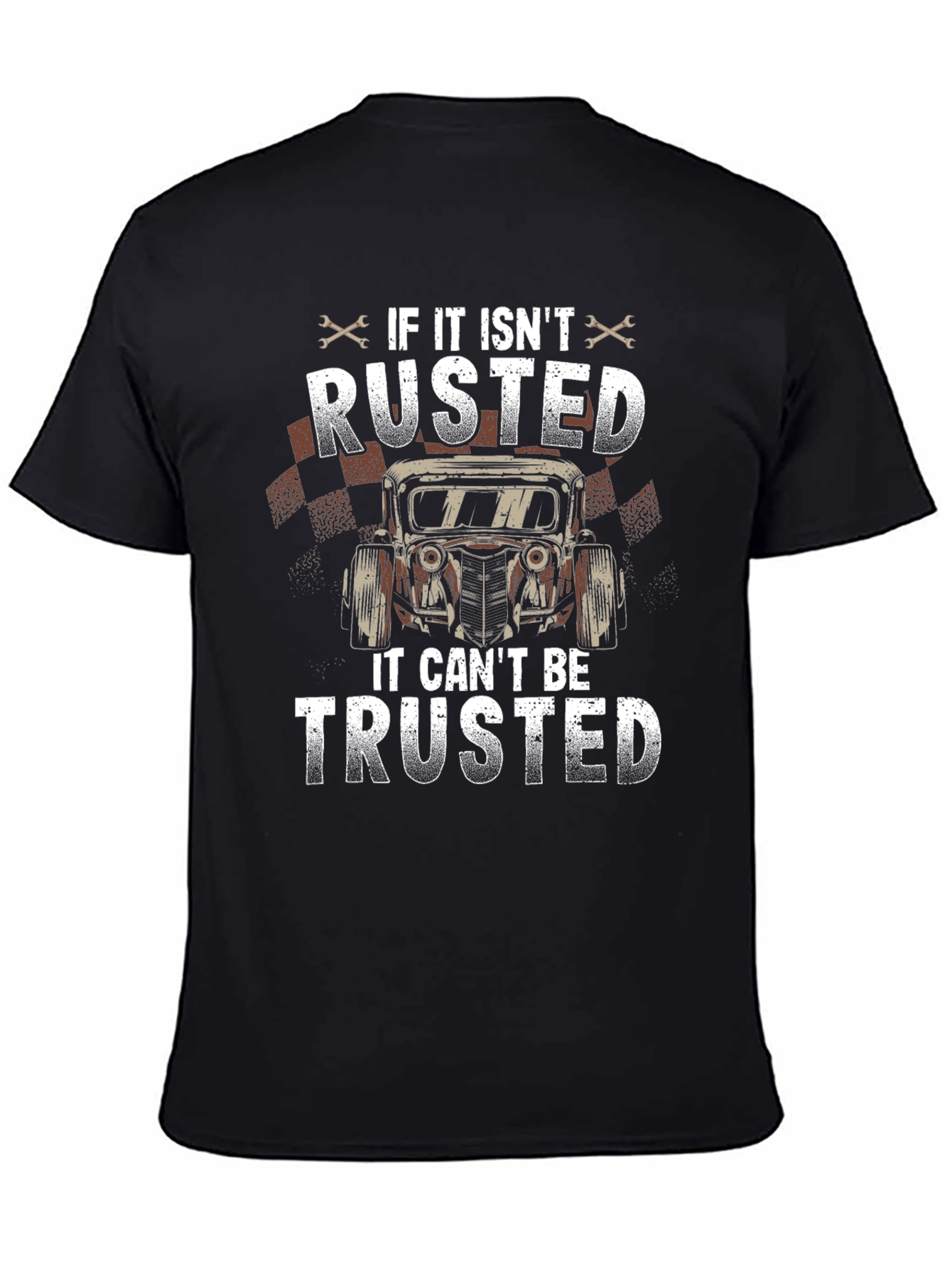 Black Rusted Car T-Shirt view 4