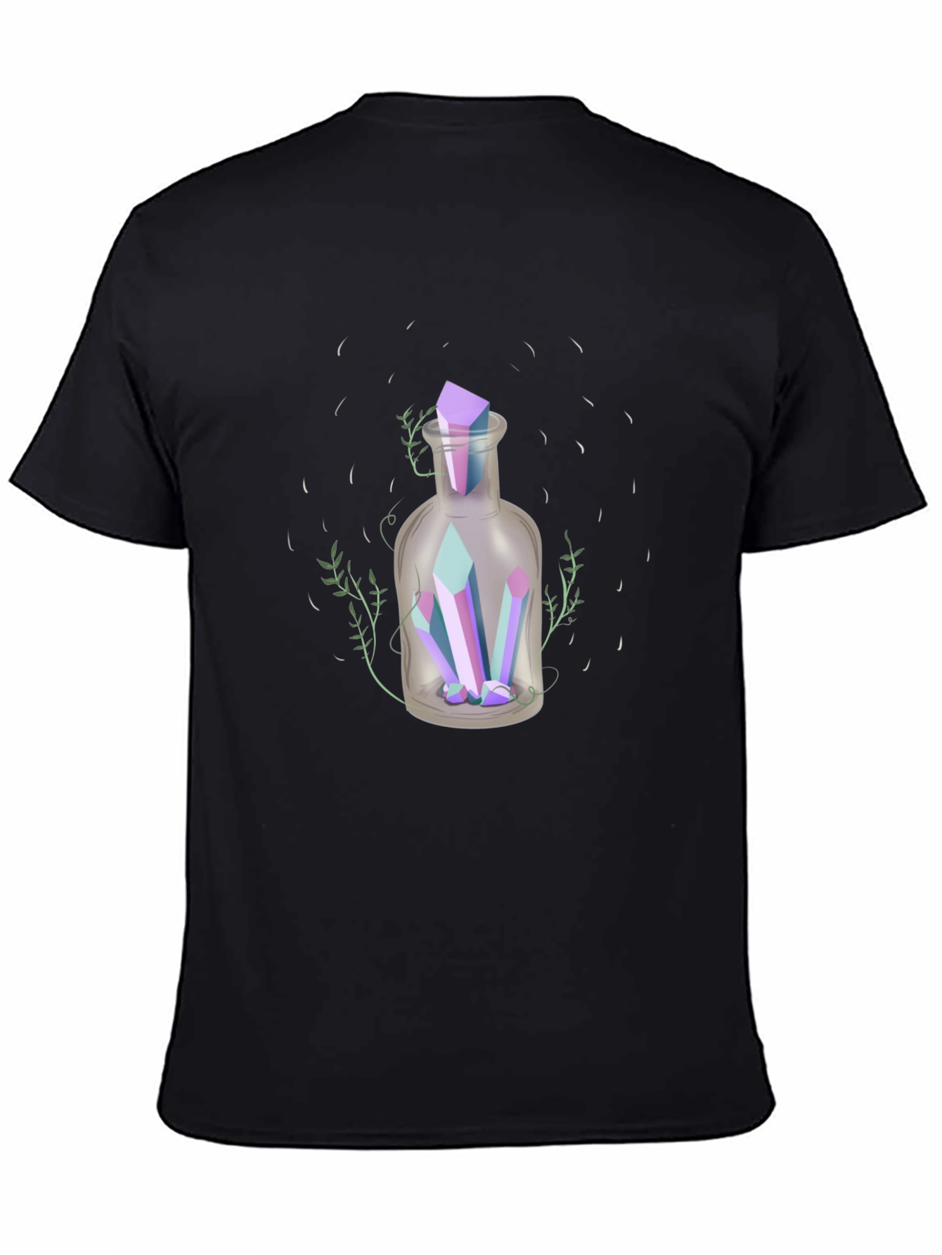 Black Mystic Crystal Bottle T-Shirt view 4
