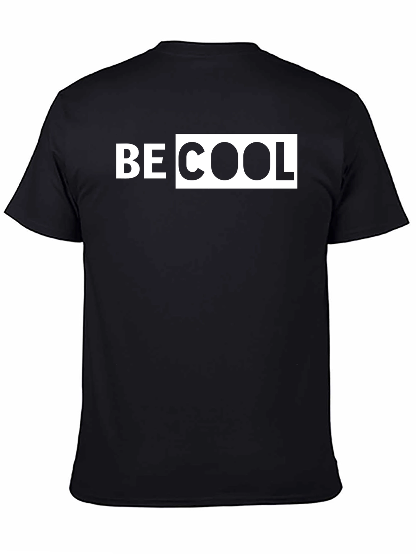 Black Be Cool Graphic Tee - Black Cotton Blend view 4