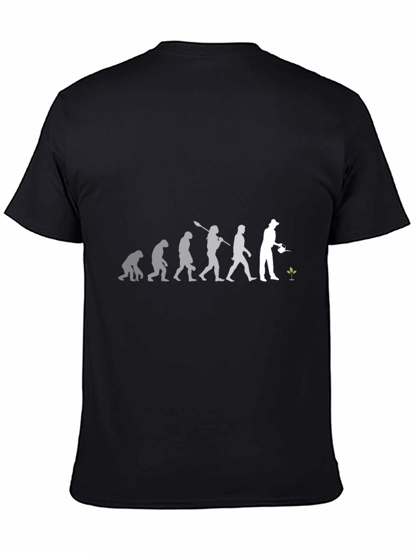 Black Evolution of Gardener T-Shirt - Black, Cotton Blend view 4