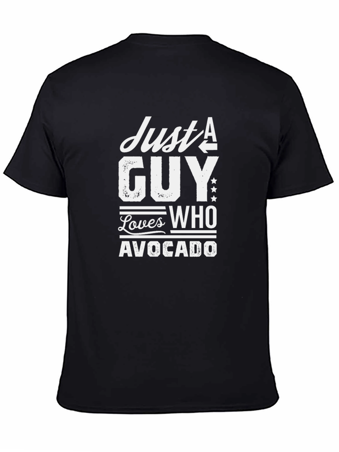 Black Just A Guy Who Loves Avocado Graphic Tee view 4