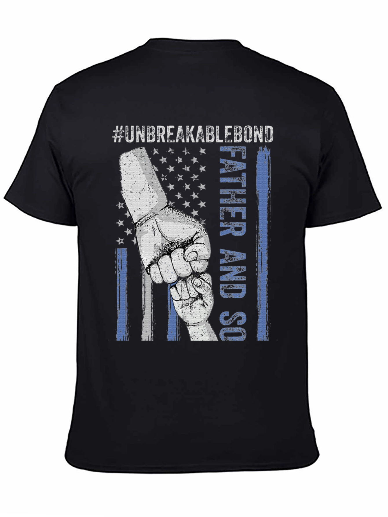 Black Unbreakable Bond Father and Son T-Shirt view 4