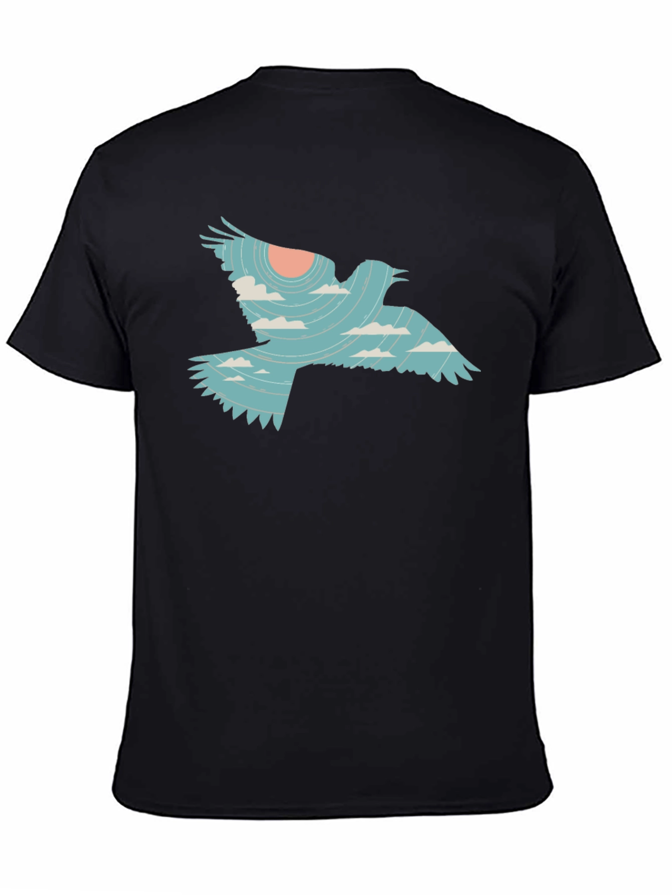 Black Sky Bird Graphic Tee - Unique Design view 4