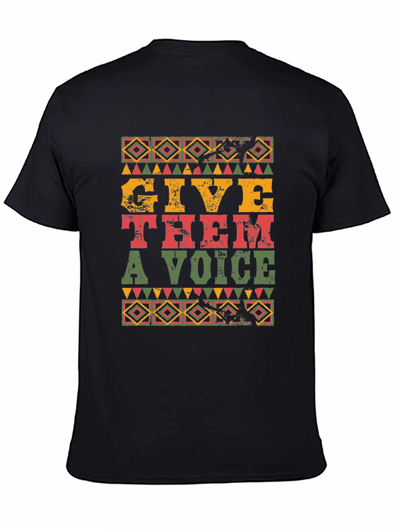 Black Give Them a Voice Black T-Shirt view 4