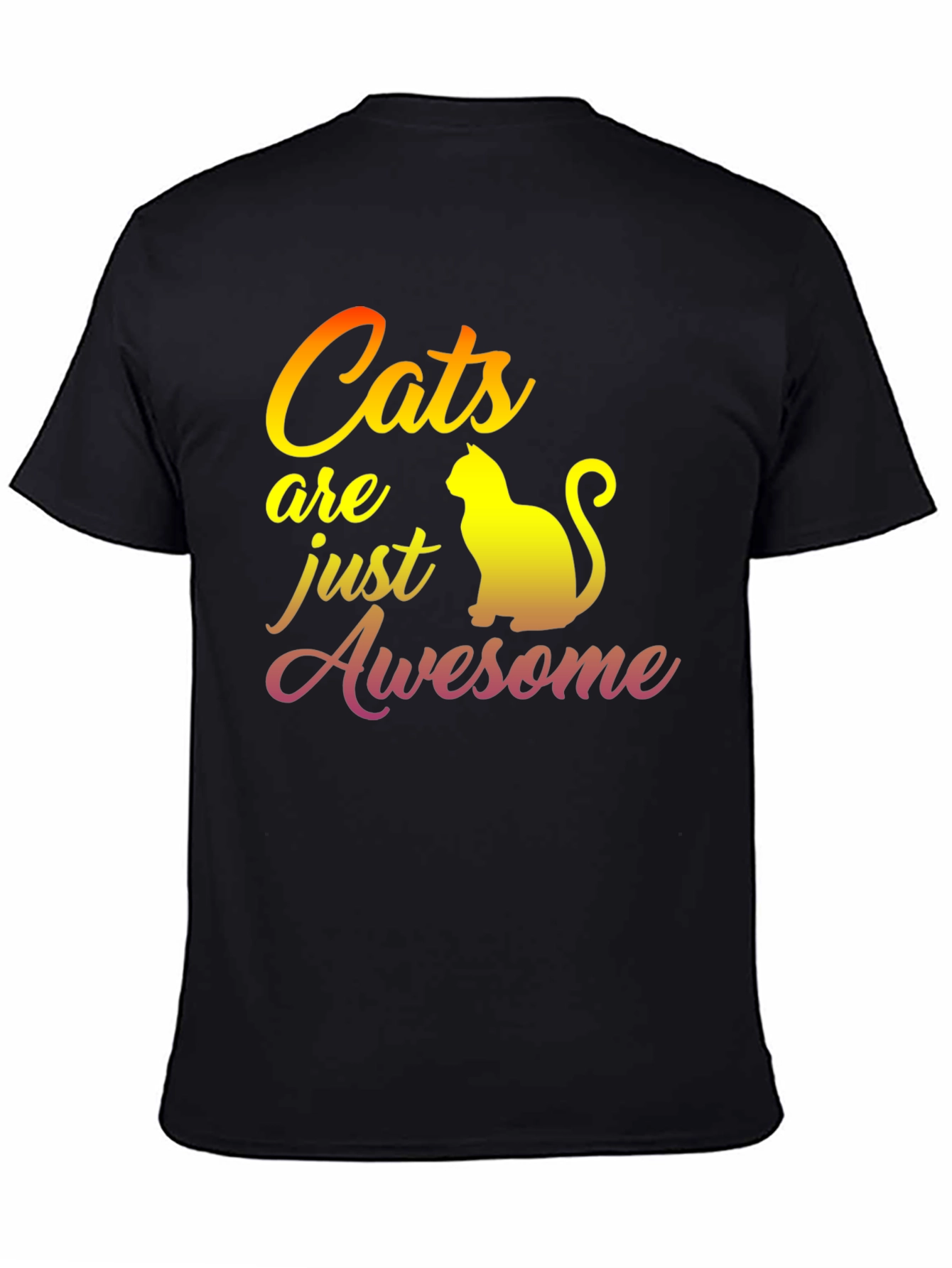 Black Cats Are Awesome Graphic T-Shirt view 4